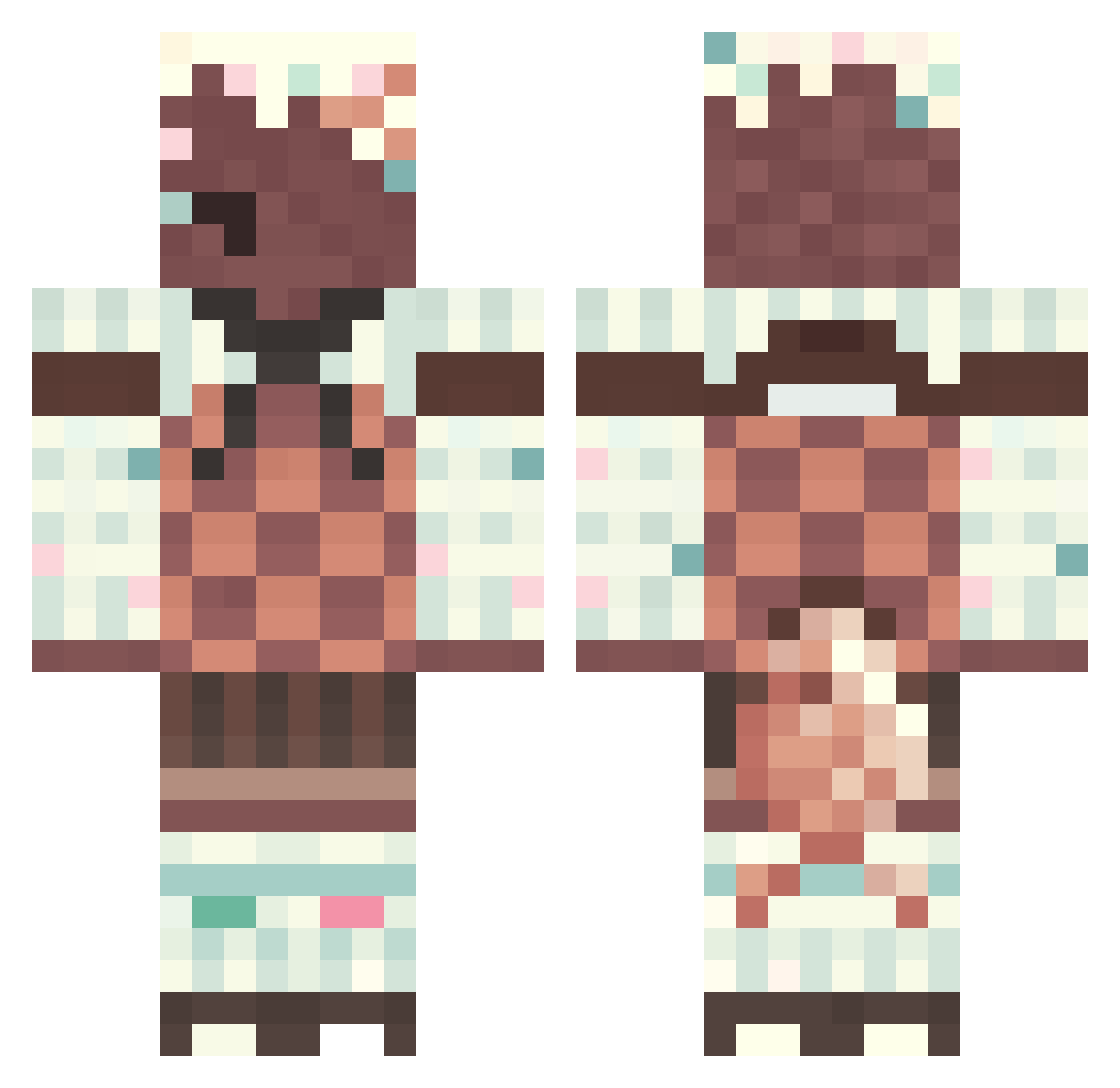 koamarru Minecraft skin, front and back view