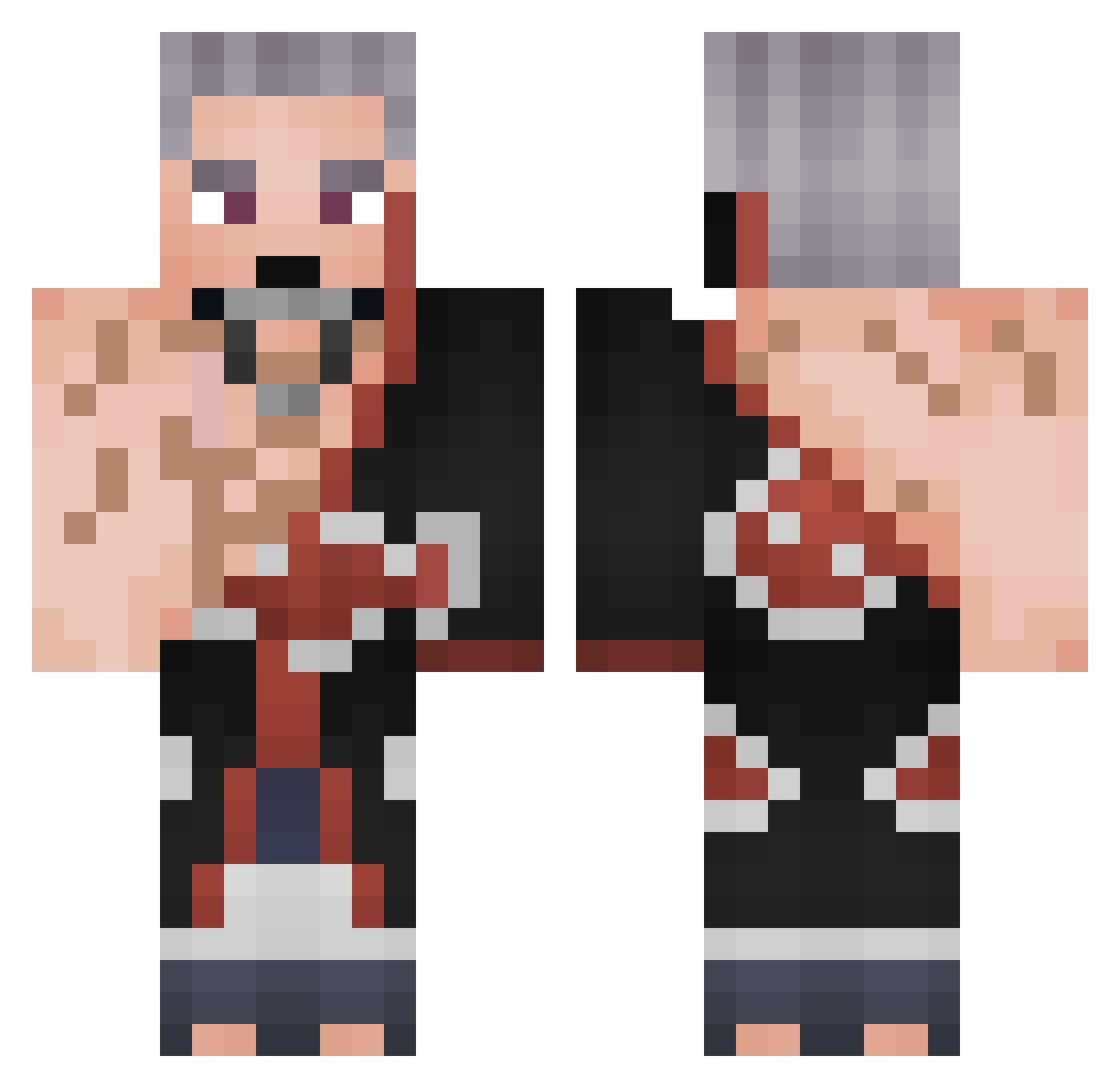 Korn_Dawg17 Minecraft skin, front and back view