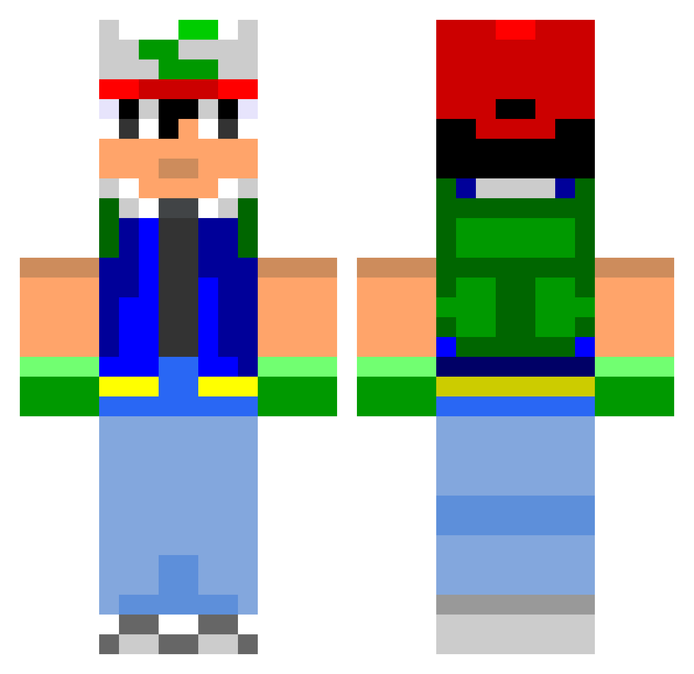 jefeoro17 Minecraft skin, front and back view