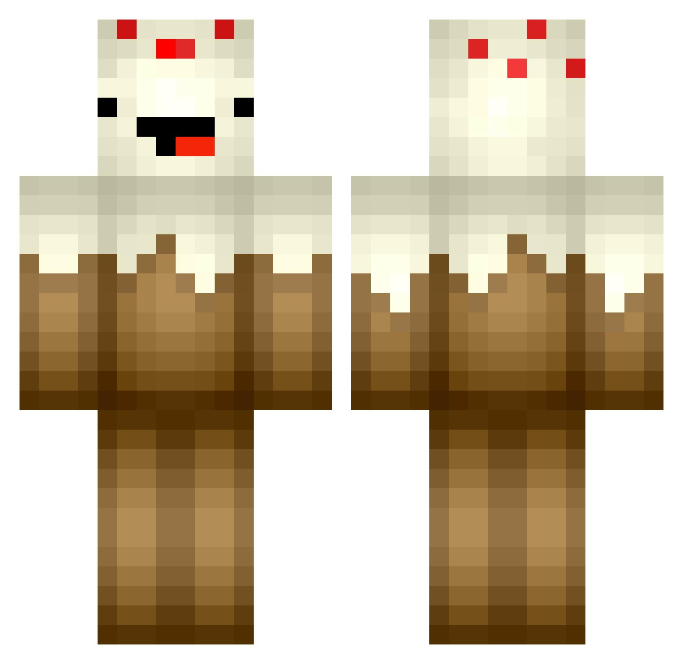 MagicBang Minecraft skin, front and back view