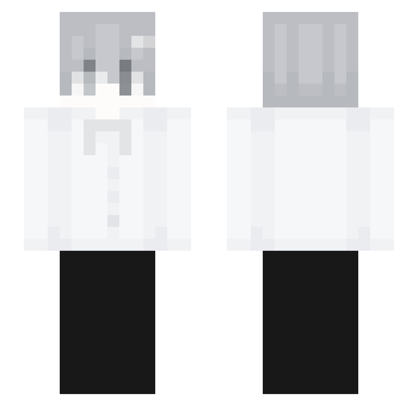Dusty Minecraft skin, front and back view