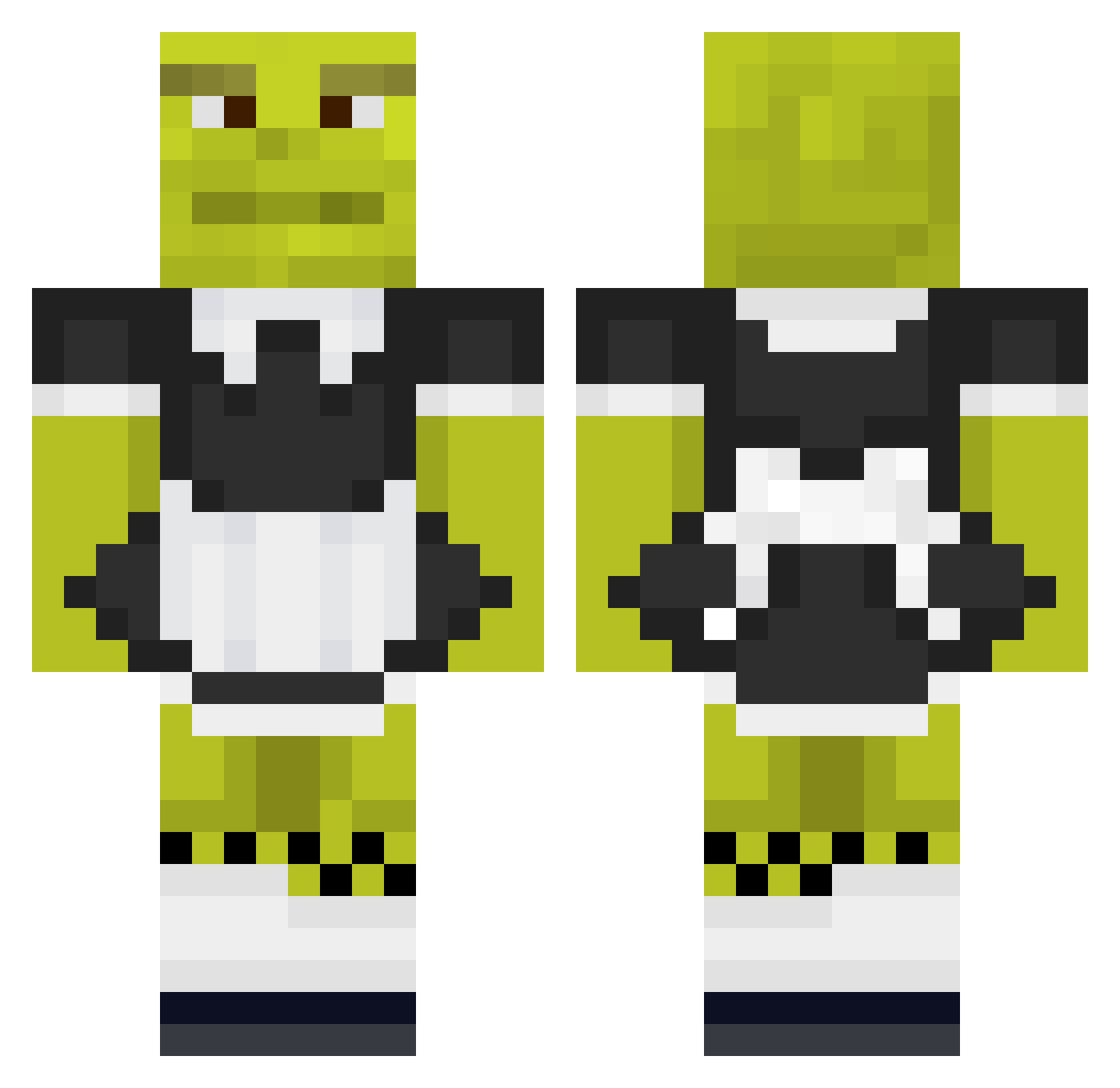 Jallifred Minecraft skin, front and back view