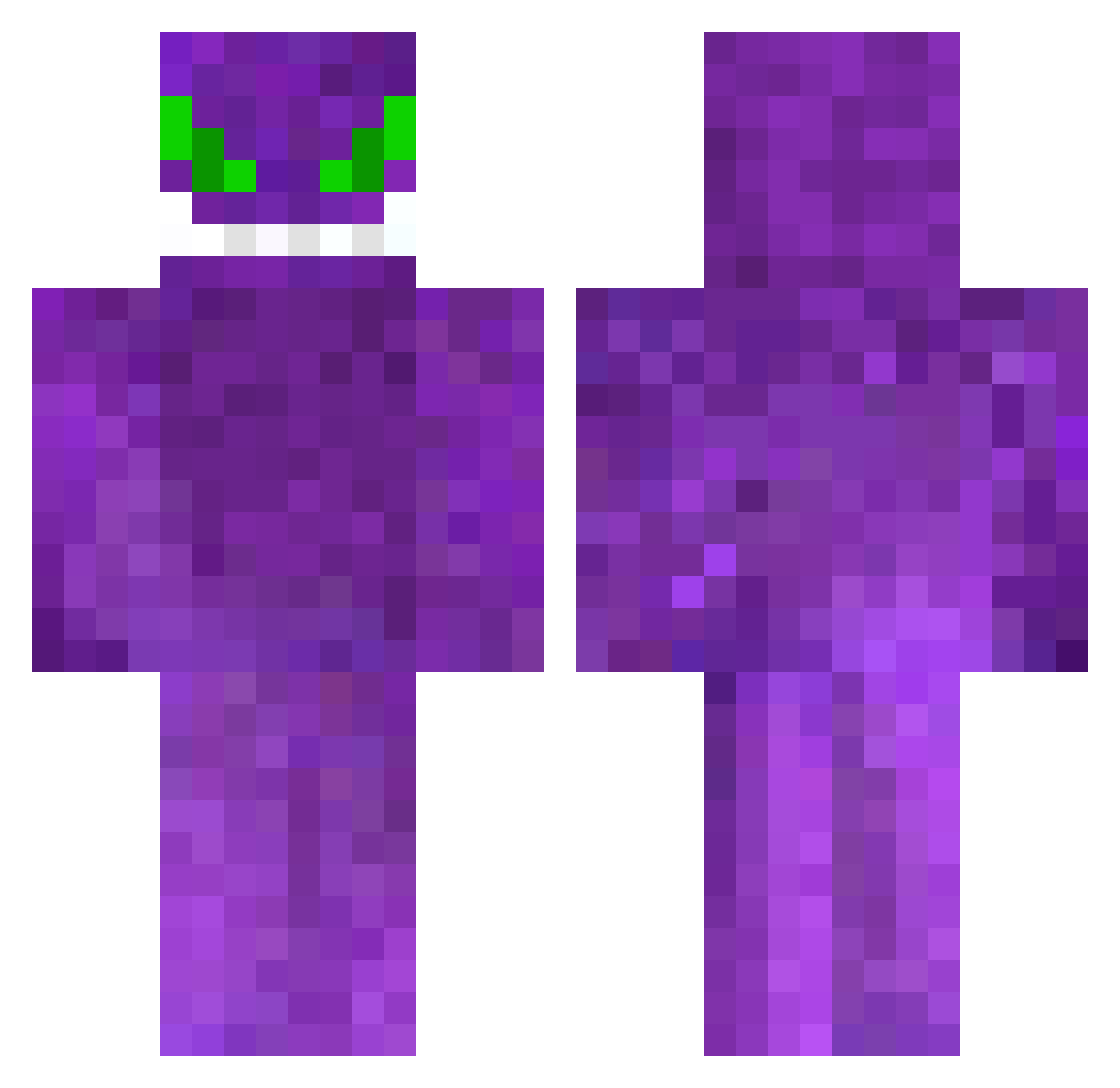 Danisukuido Minecraft skin, front and back view