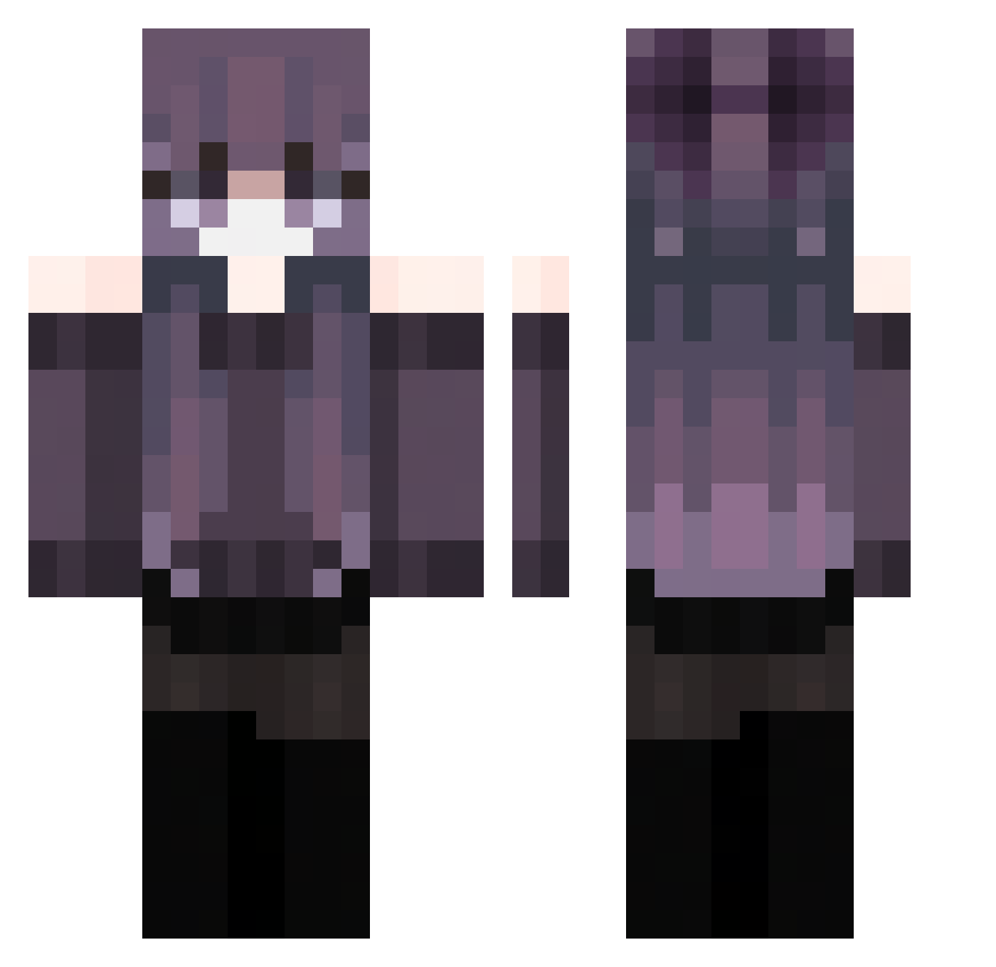 forgottensaturn Minecraft skin, front and back view