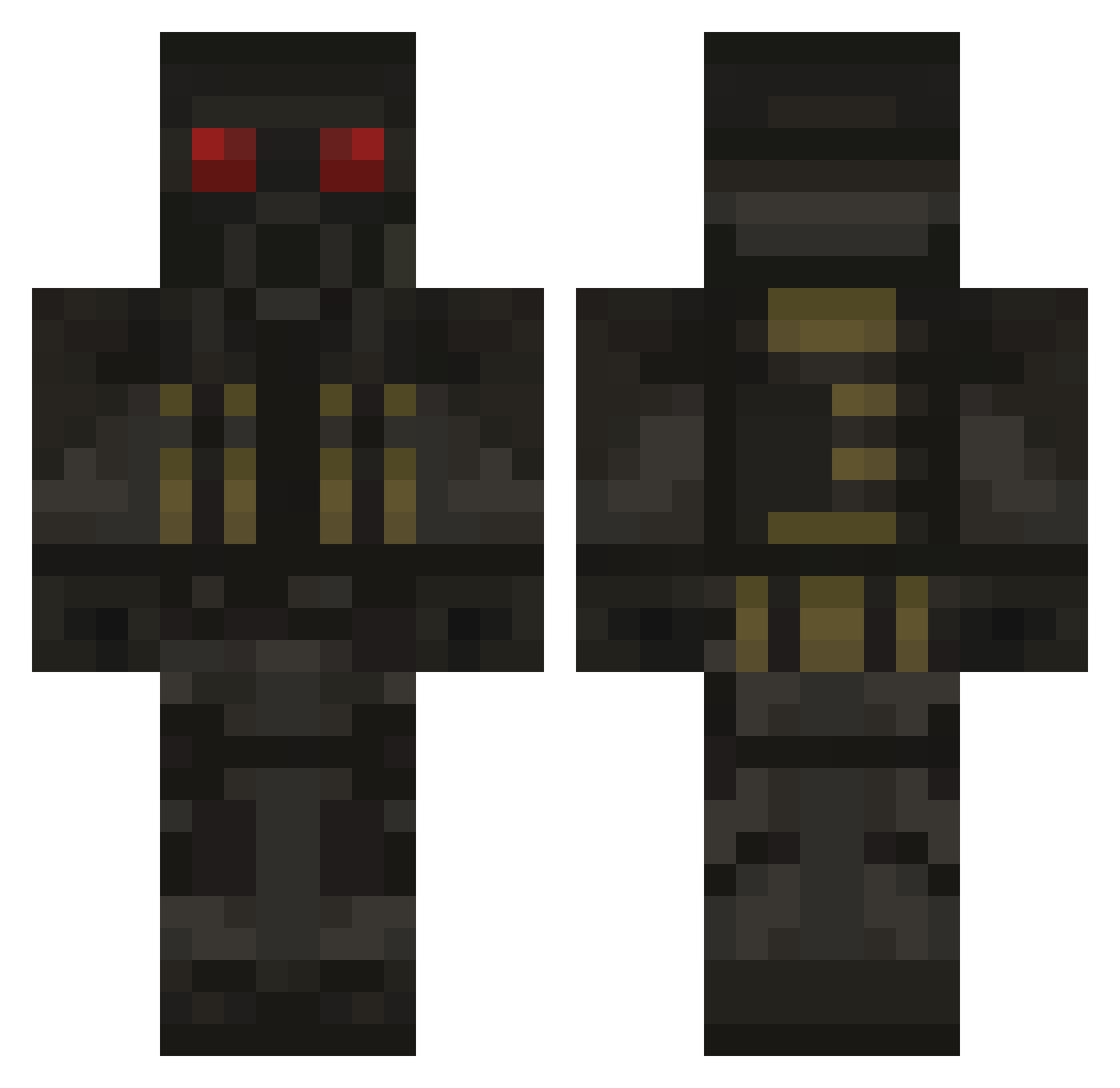 smoketurtle33 Minecraft skin, front and back view