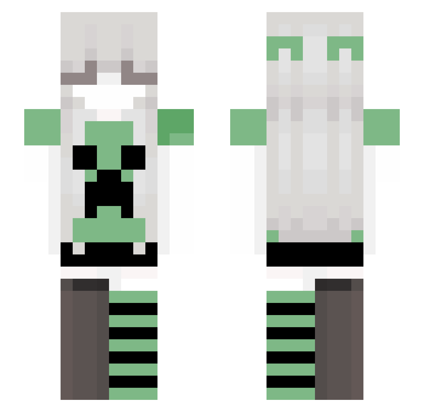 uwzt Minecraft skin, front and back view
