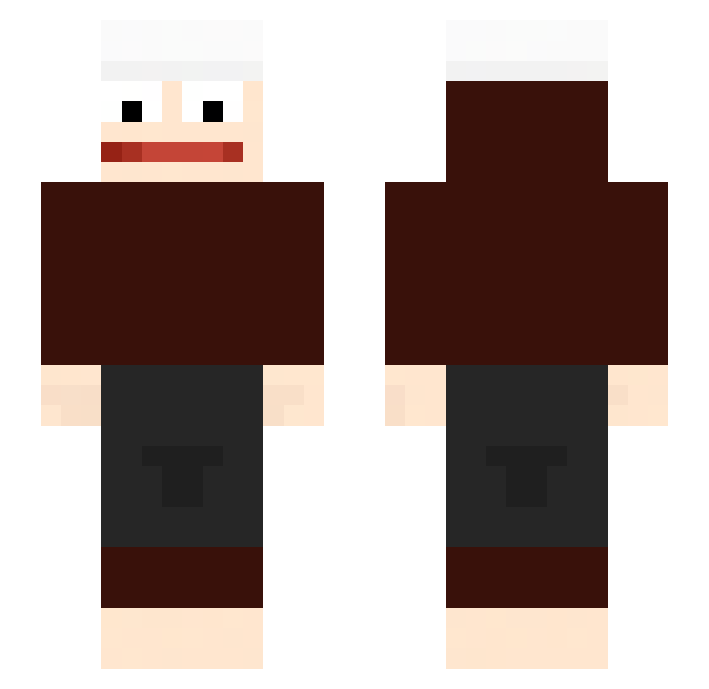 Santiidn Minecraft skin, front and back view
