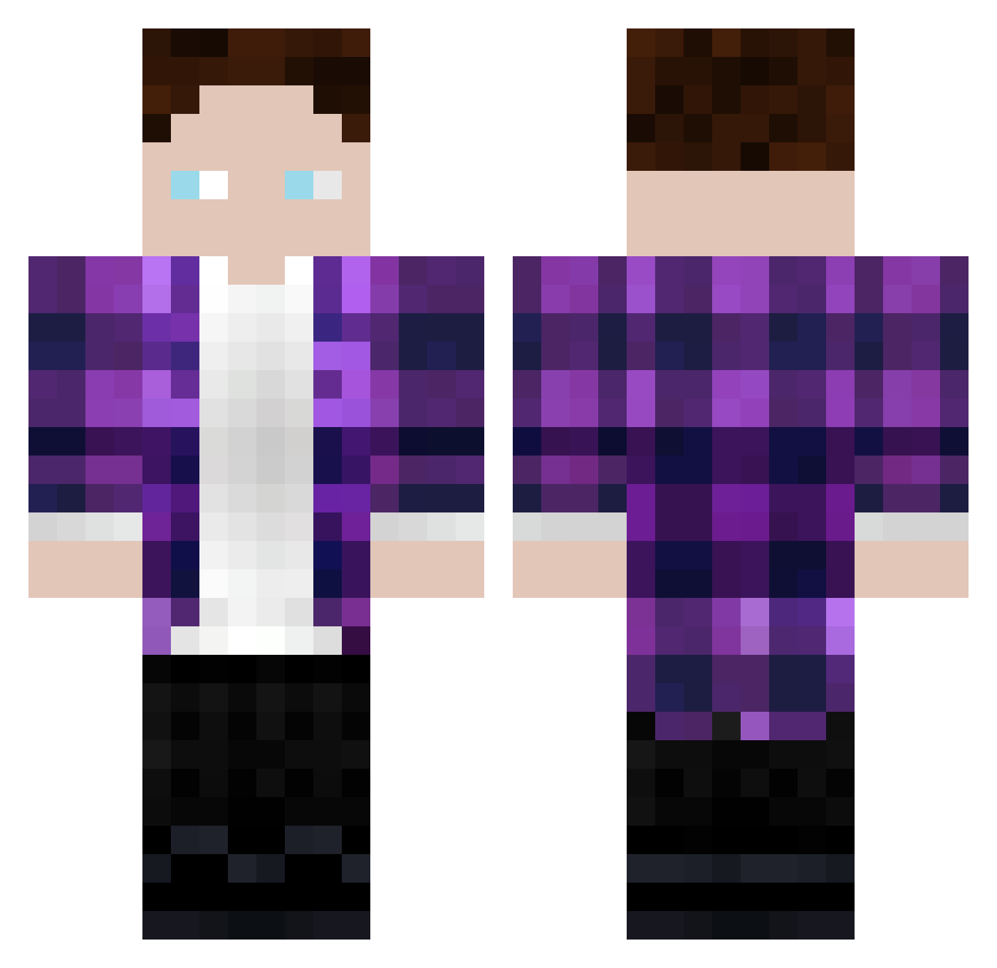 yKxrl24 Minecraft skin, front and back view