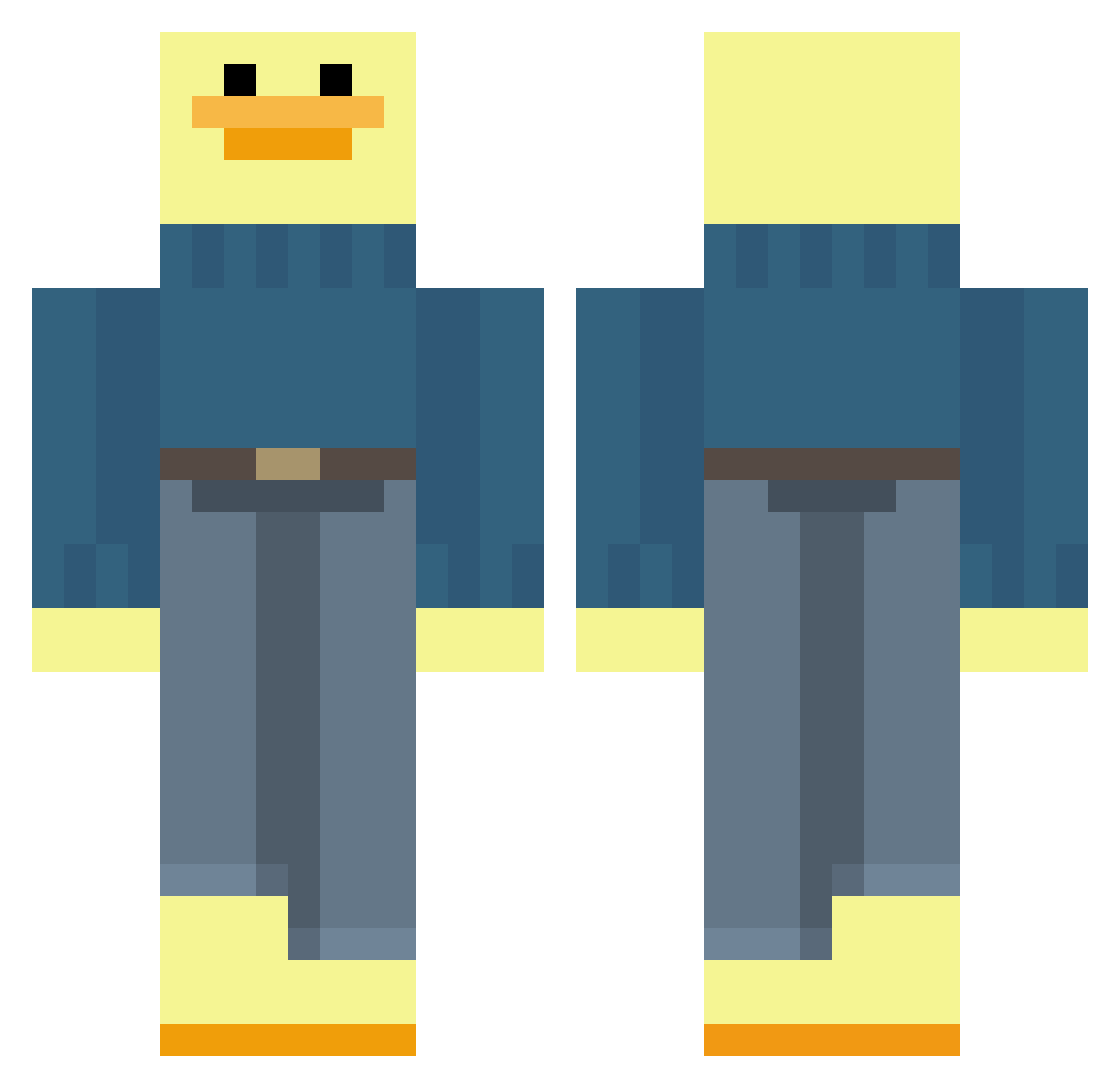 BeastsOfHeaven Minecraft skin, front and back view