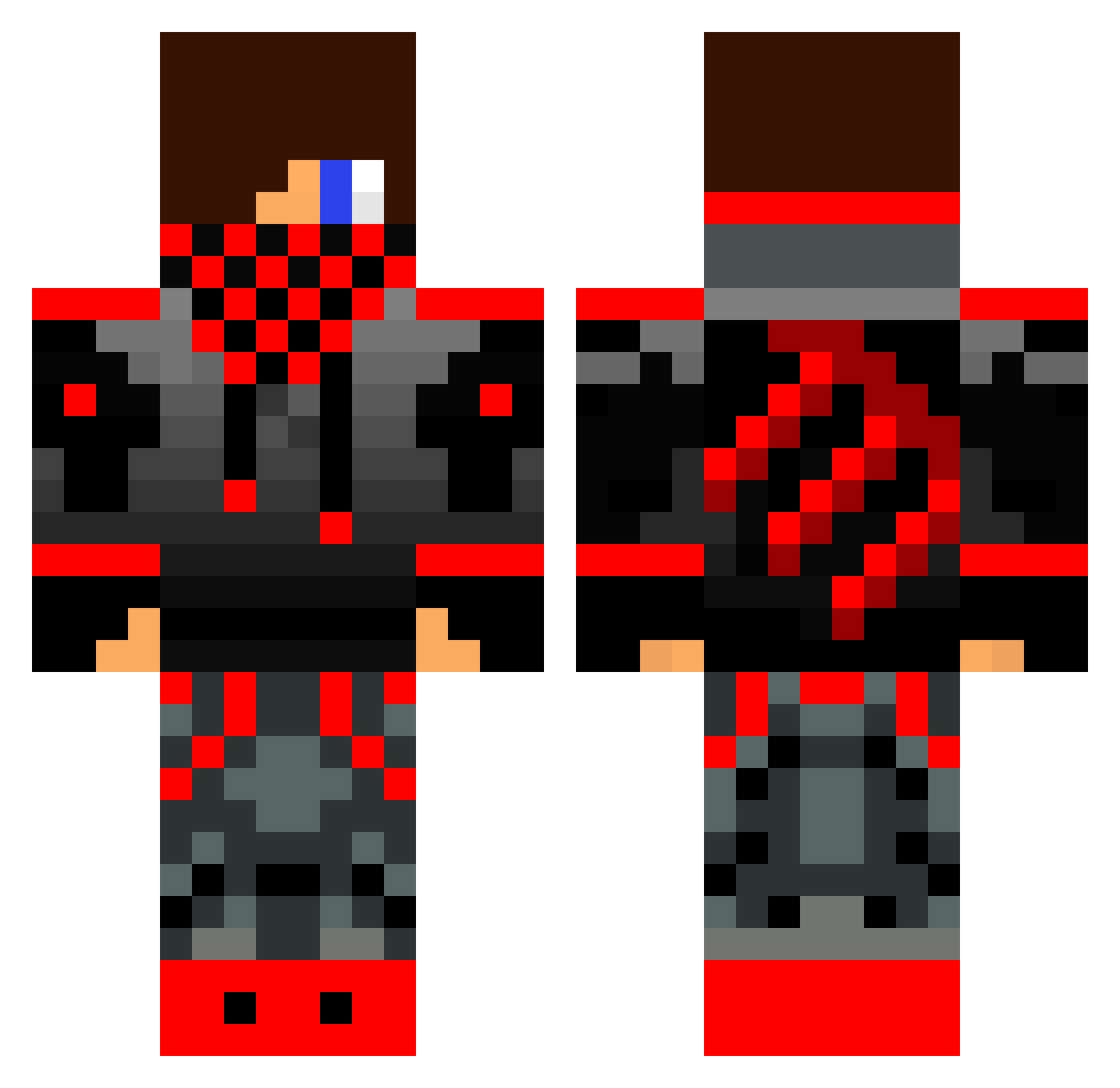 Sinsinchi Minecraft skin, front and back view