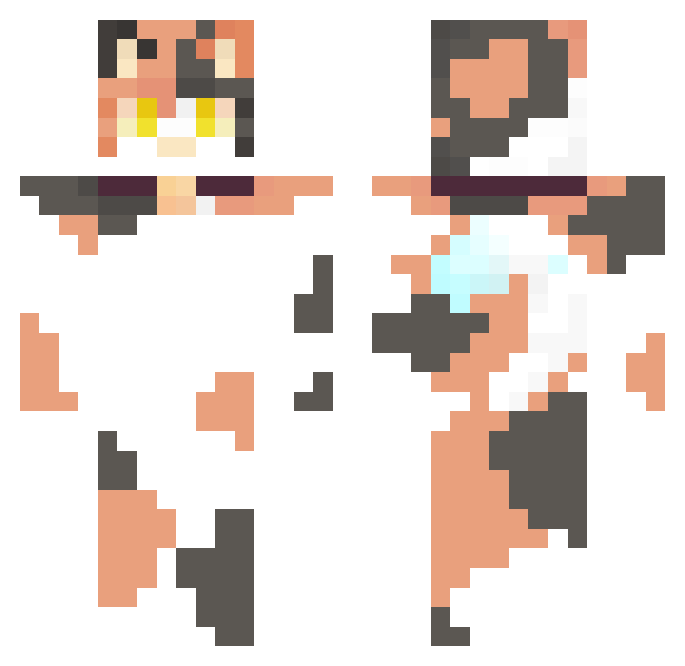 Tyreder1 Minecraft skin, front and back view