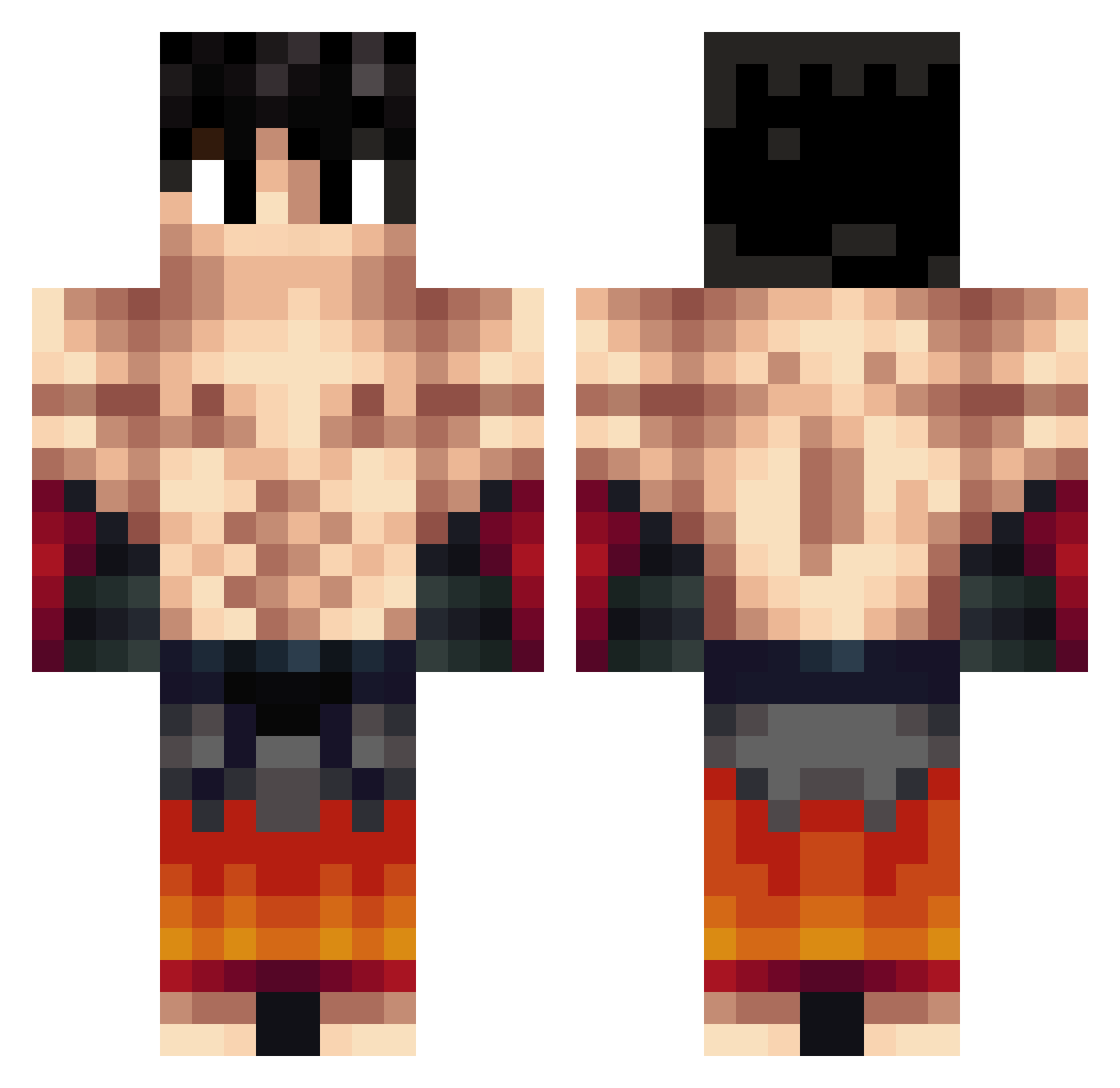 ReDaPpLeNC Minecraft skin, front and back view