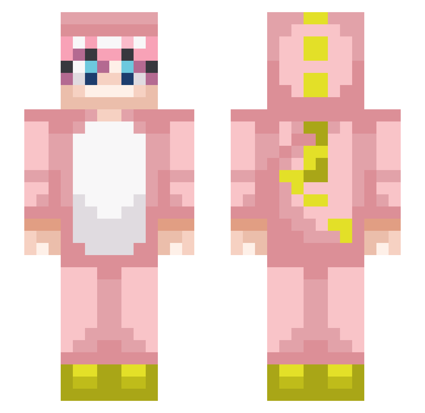 hifumiii Minecraft skin, front and back view