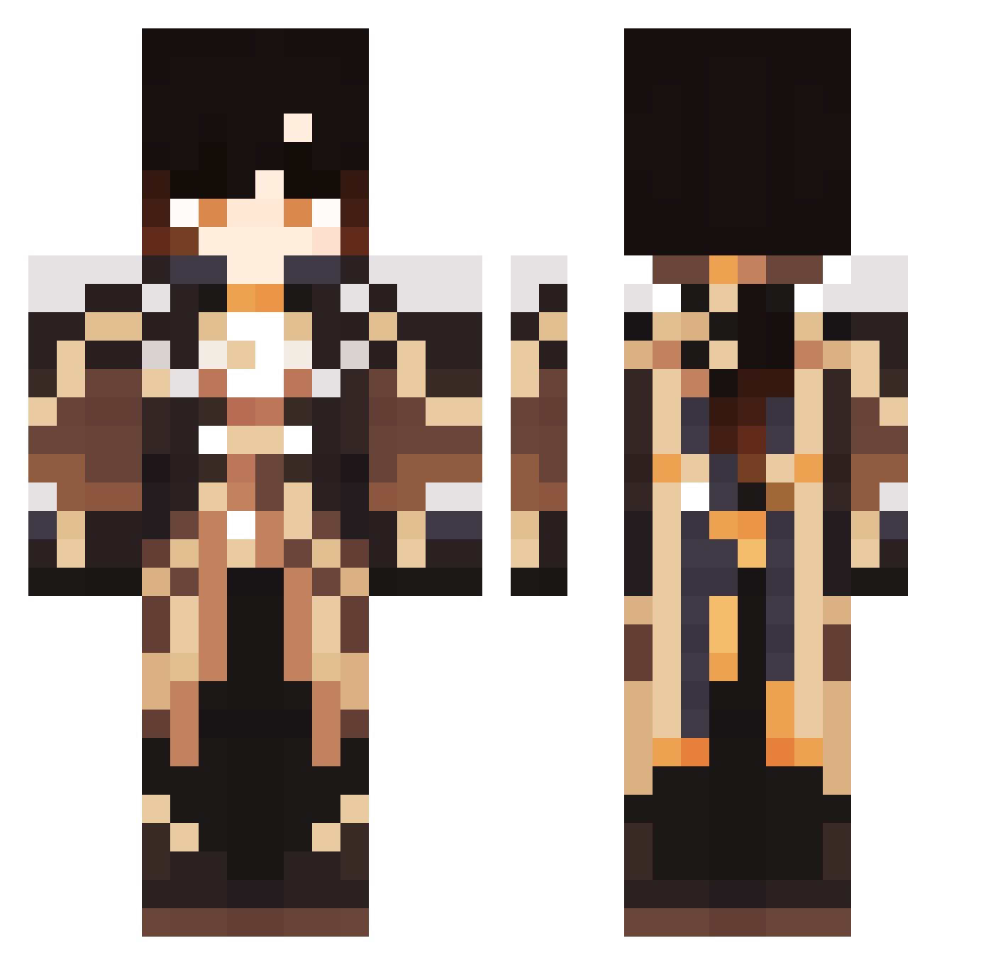 Zhongli_01 Minecraft skin, front and back view