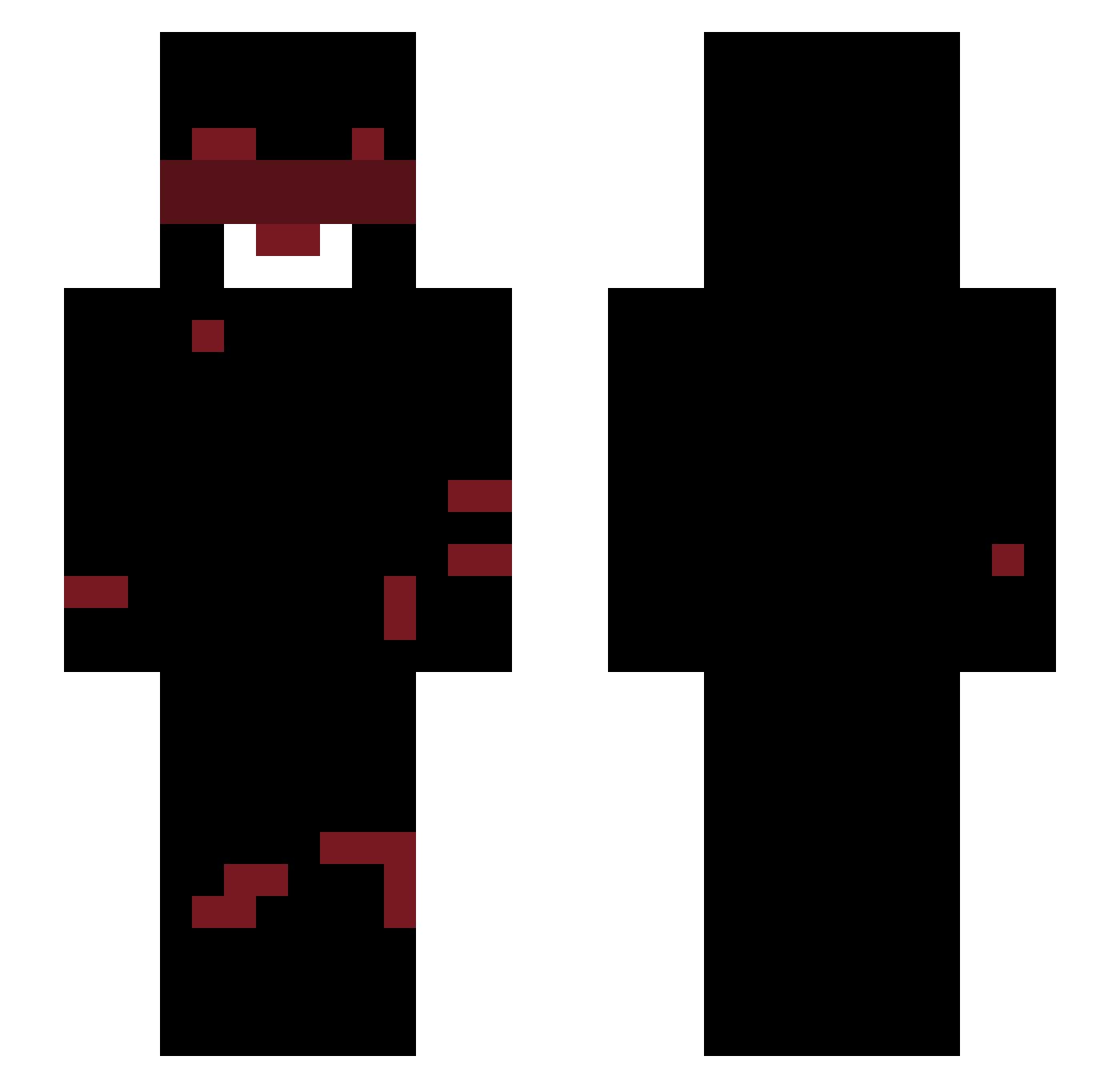 sevbyy Minecraft skin, front and back view