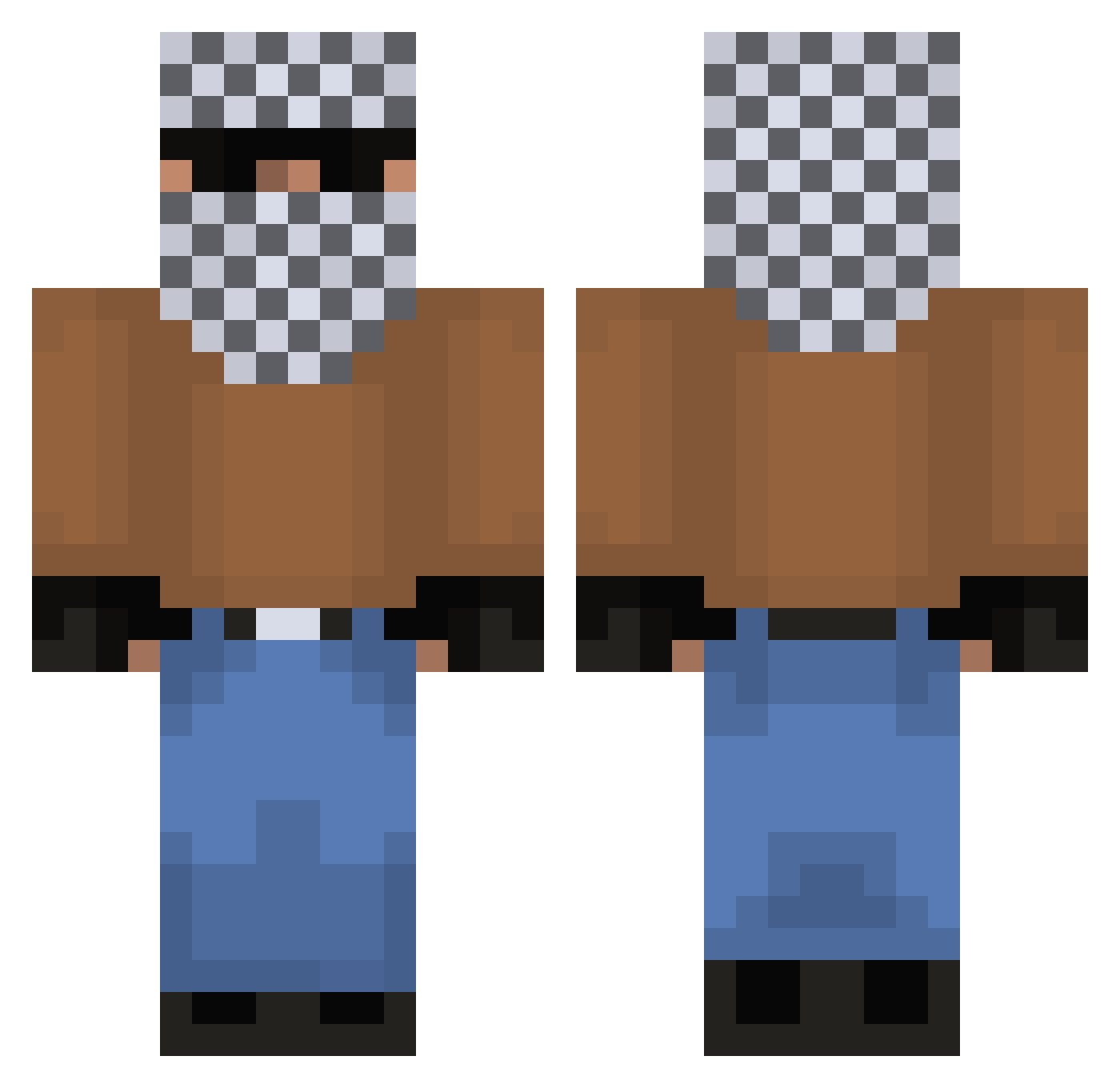EdyT2207 Minecraft skin, front and back view