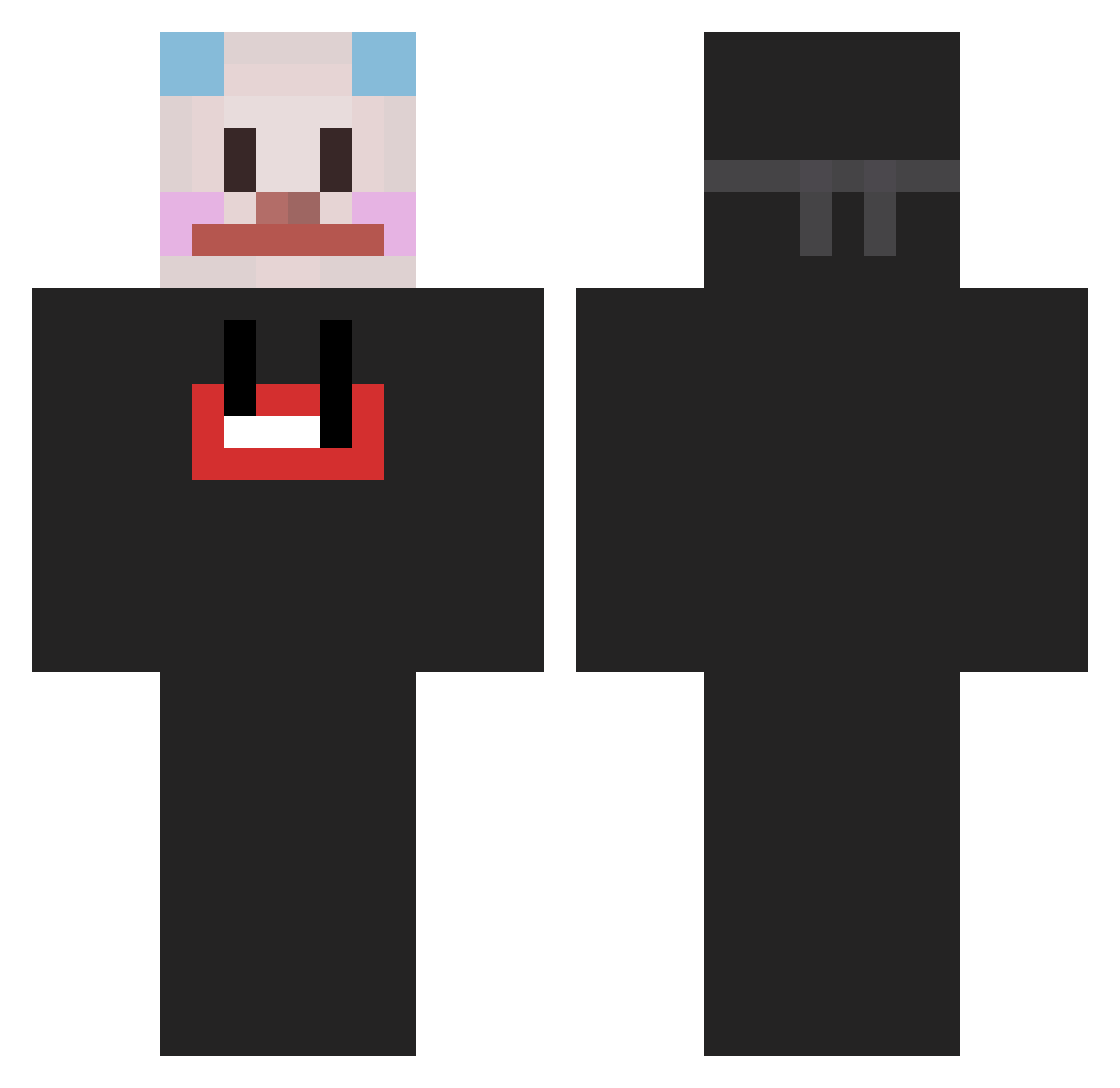 SegevBH Minecraft skin, front and back view