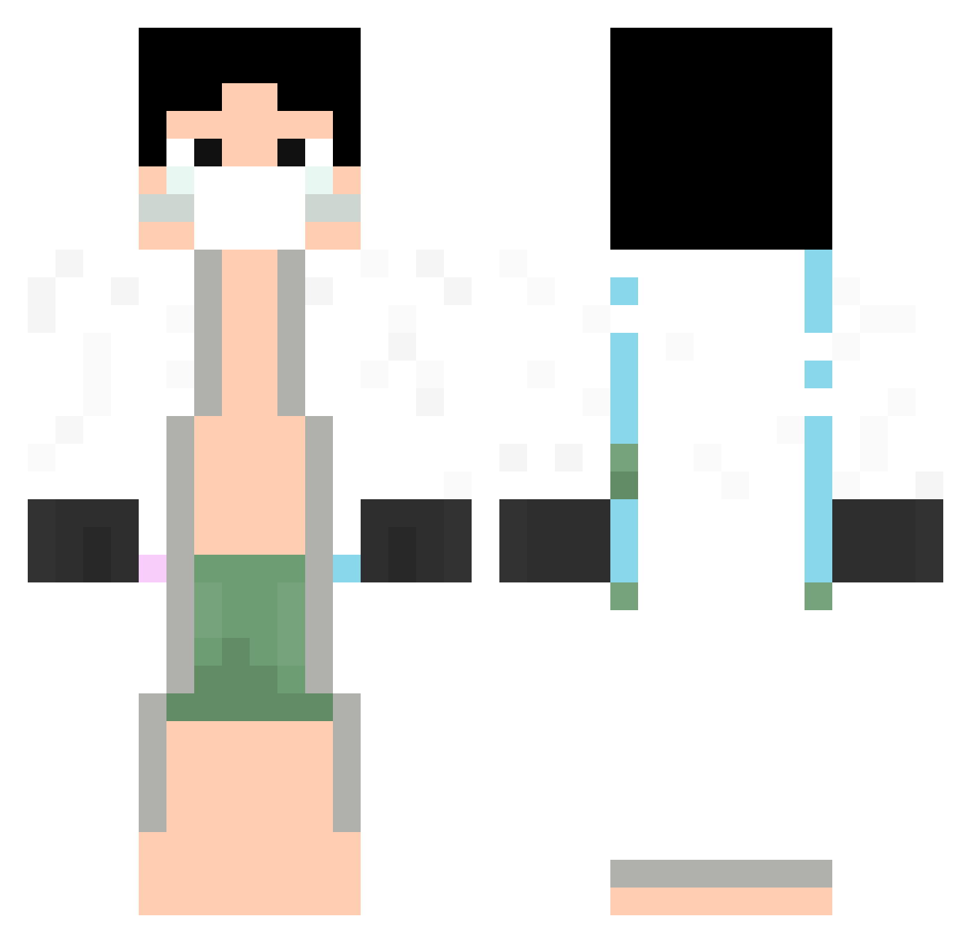 xXx_JungKook_xXx Minecraft skin, front and back view