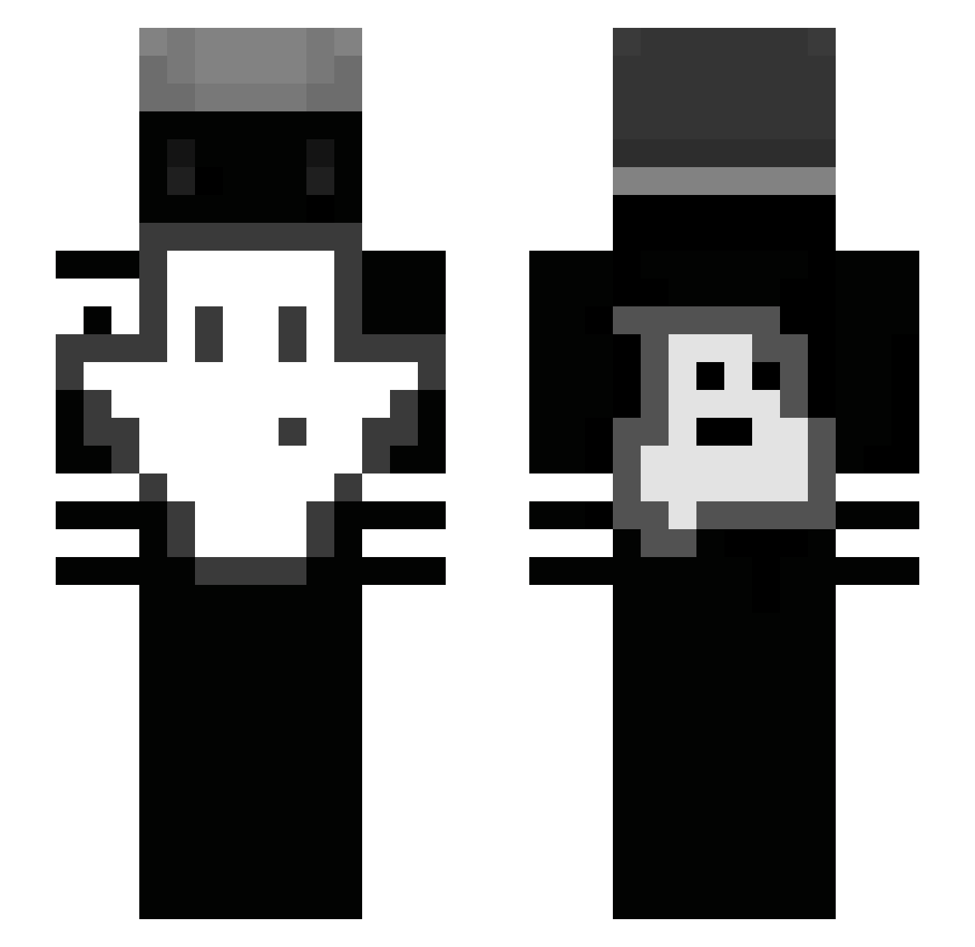 Quwwwy Minecraft skin, front and back view