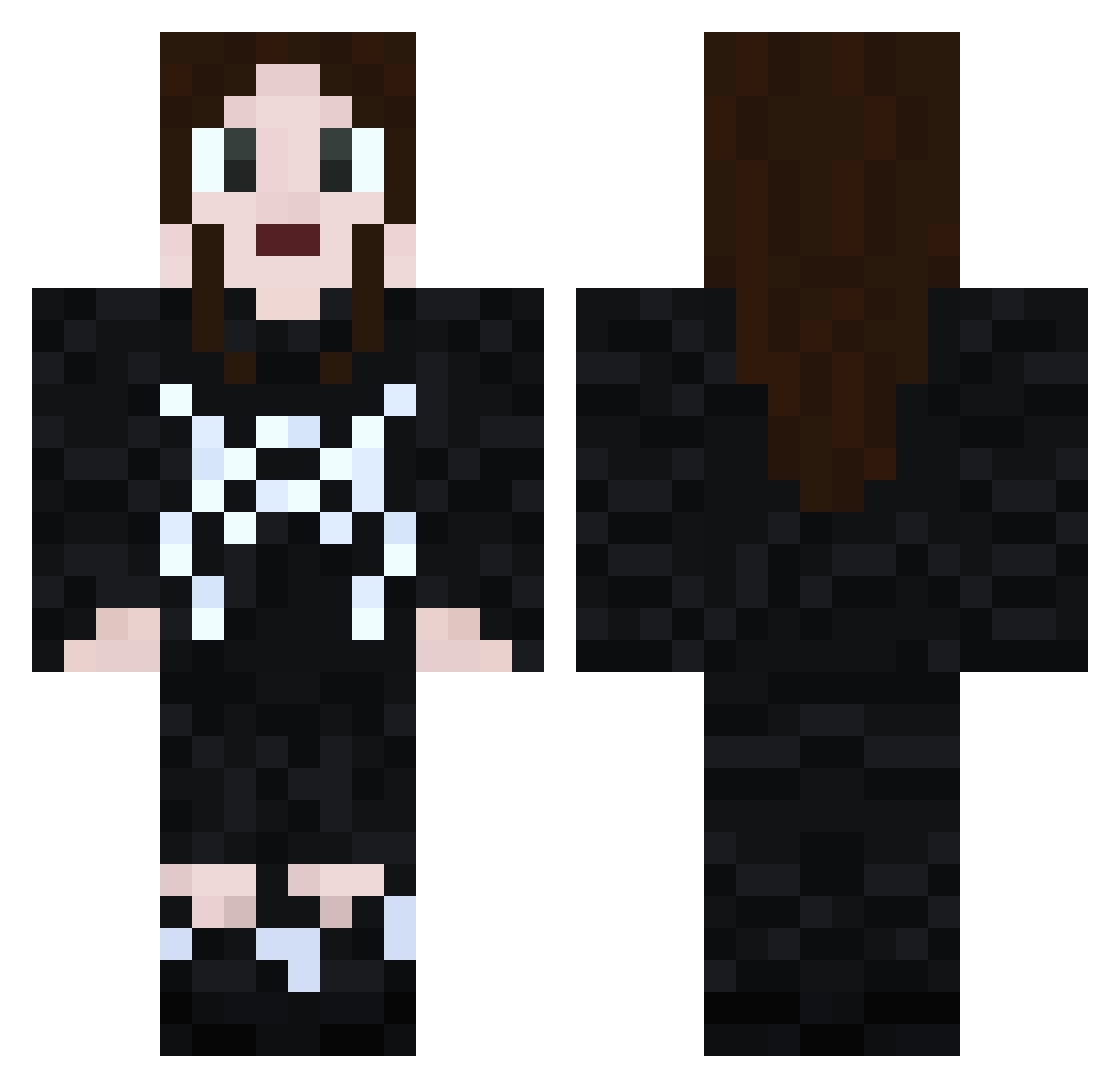 Smolkk Minecraft skin, front and back view