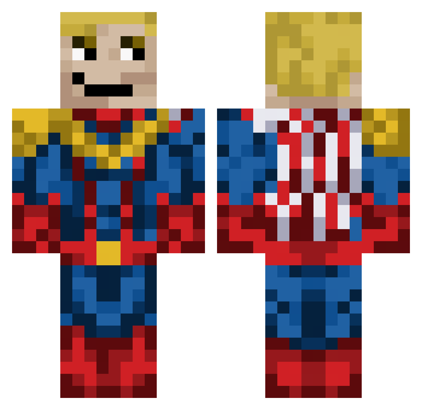 cestulsa2 Minecraft skin, front and back view