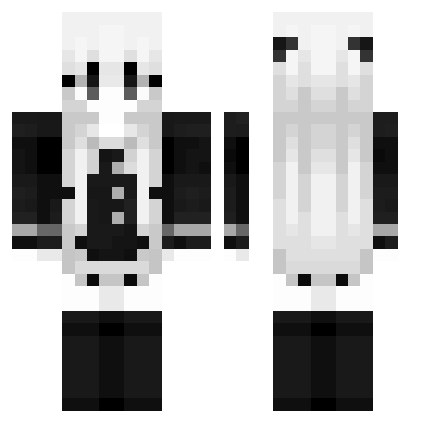Rin1909 Minecraft skin, front and back view