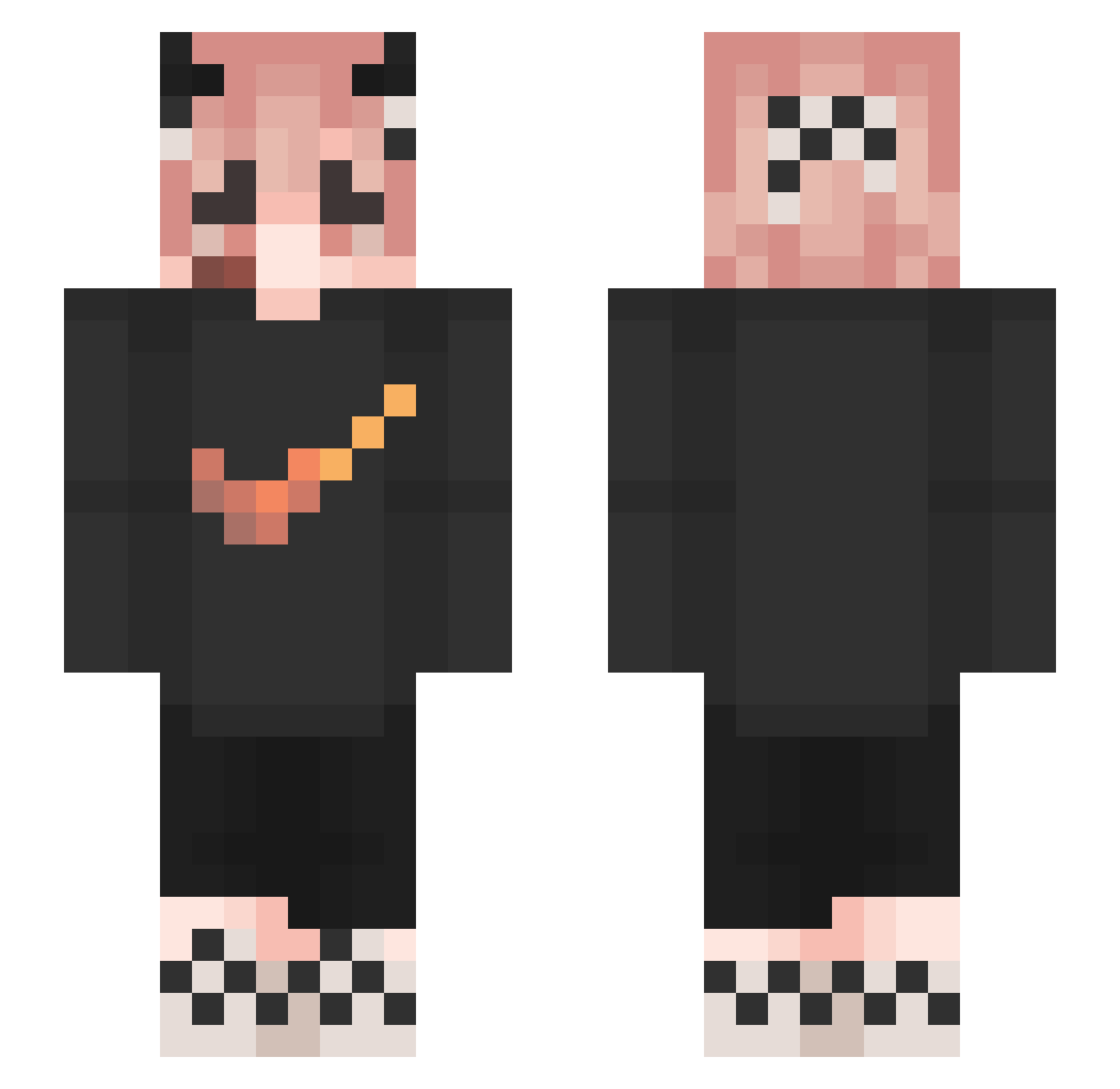 moonlightzxc Minecraft skin, front and back view