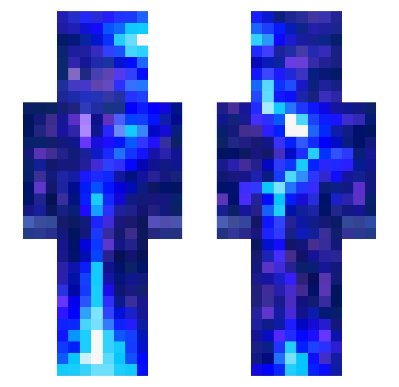 rihins Minecraft skin, front and back view