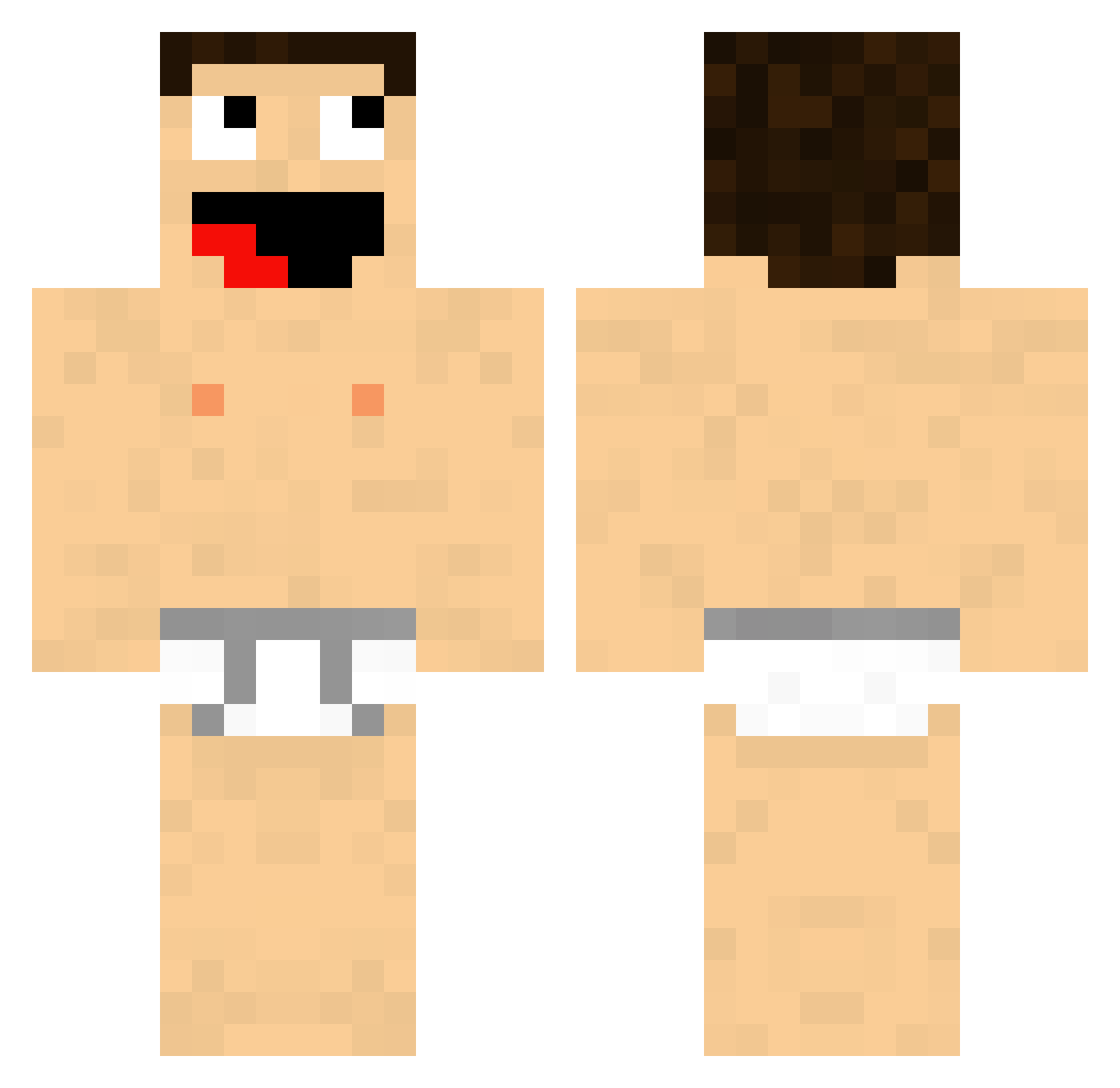 Yutoz Minecraft skin, front and back view