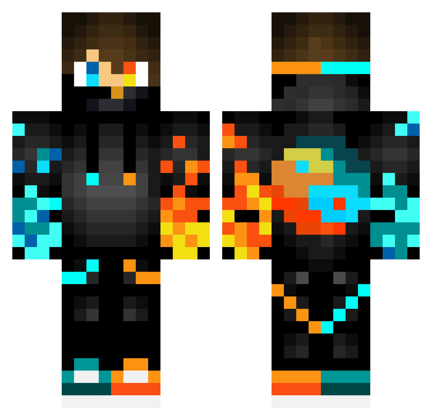 synergies14 Minecraft skin, front and back view