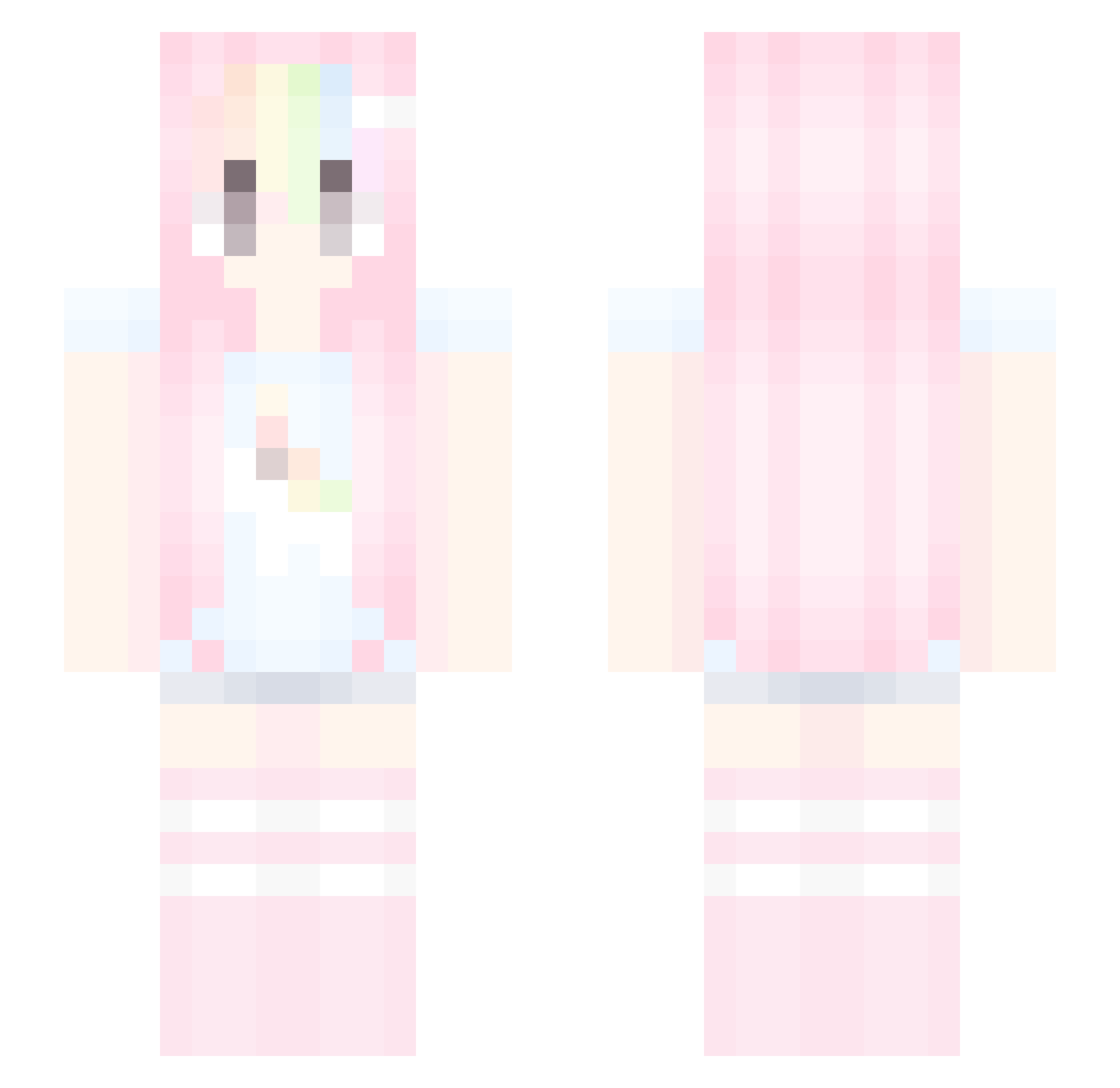 charlotte Minecraft skin, front and back view