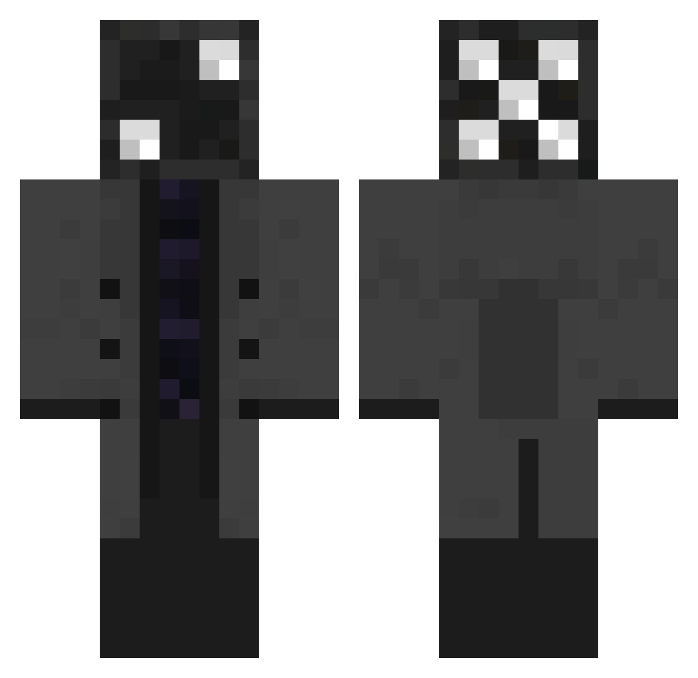 ATLaDOS Minecraft skin, front and back view