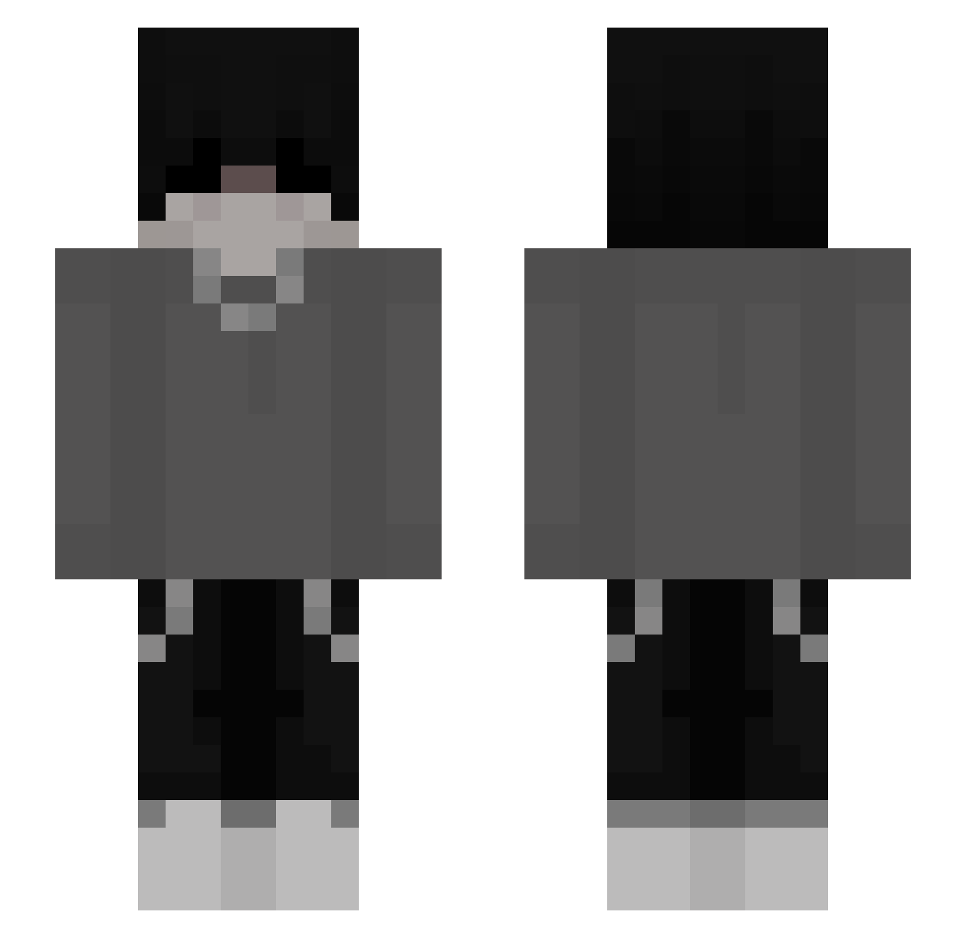 TheUmbrella Minecraft skin, front and back view