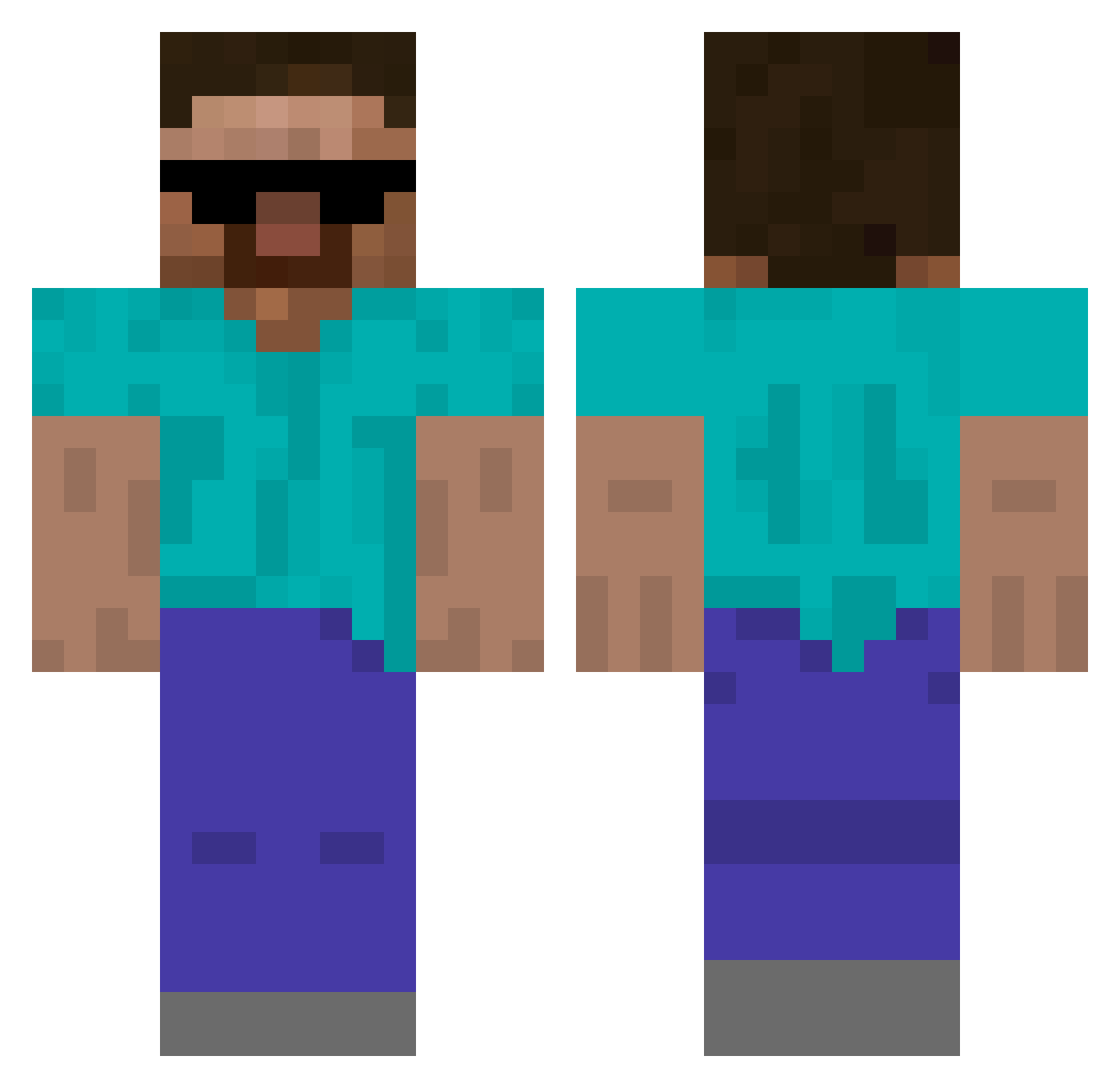Seungrae0203 Minecraft skin, front and back view