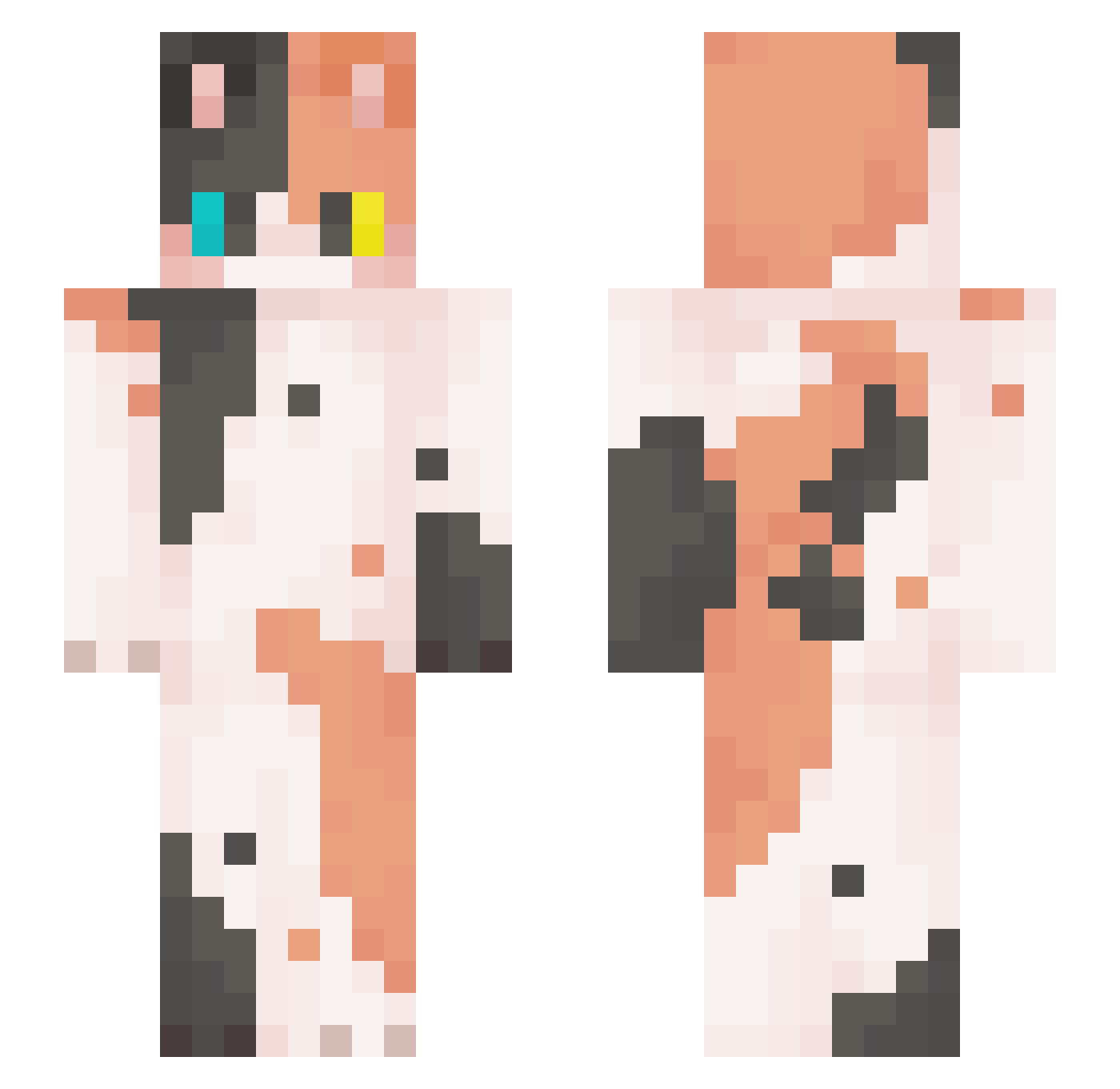 GumGum42 Minecraft skin, front and back view