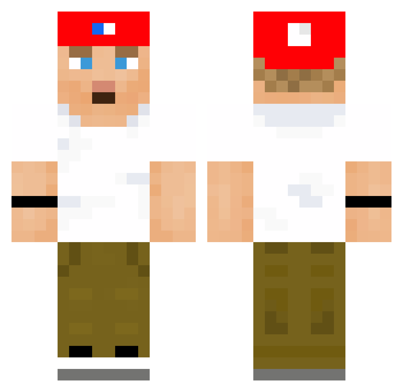 attila32101 Minecraft skin, front and back view