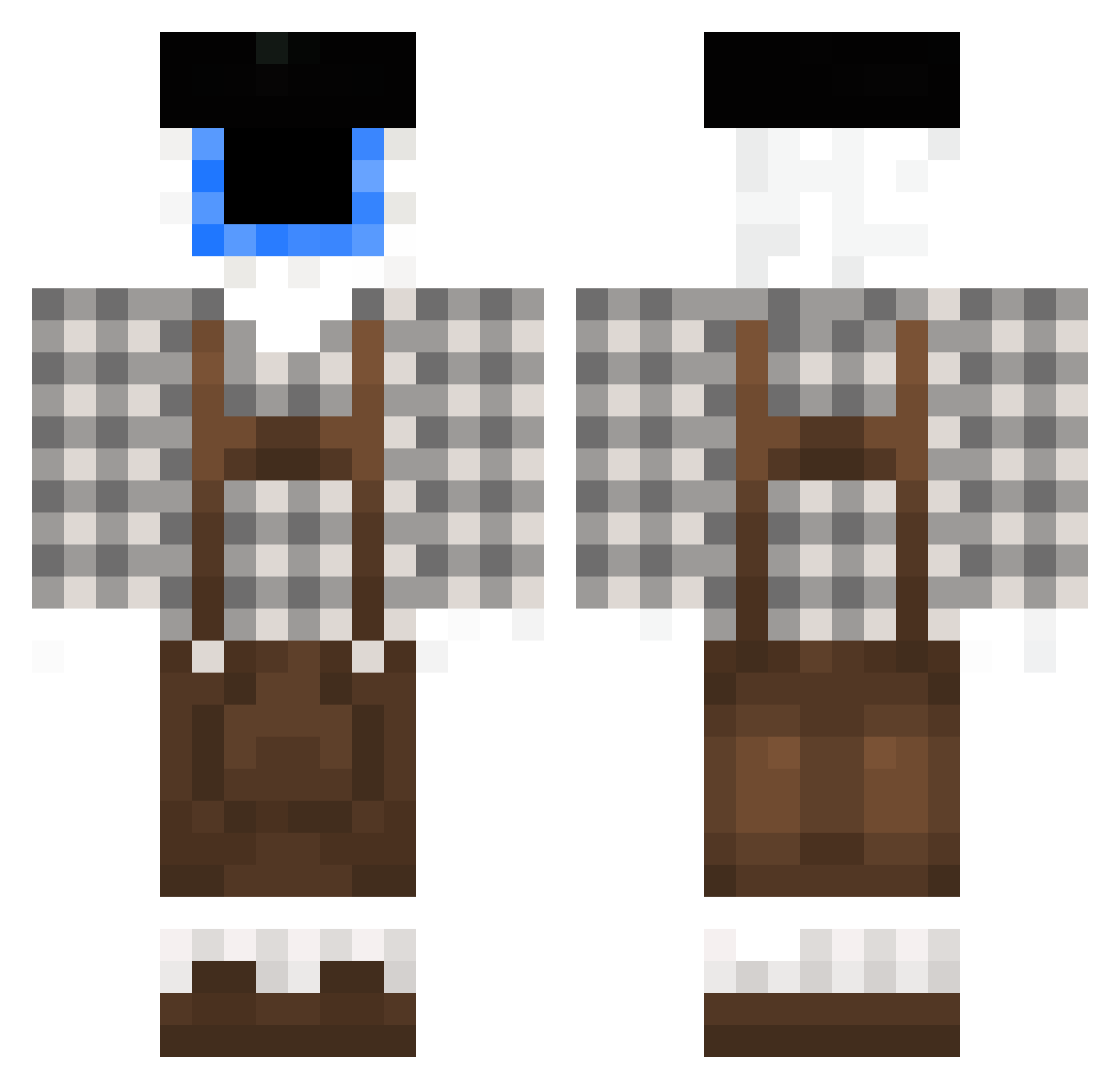 beeEEENN Minecraft skin, front and back view