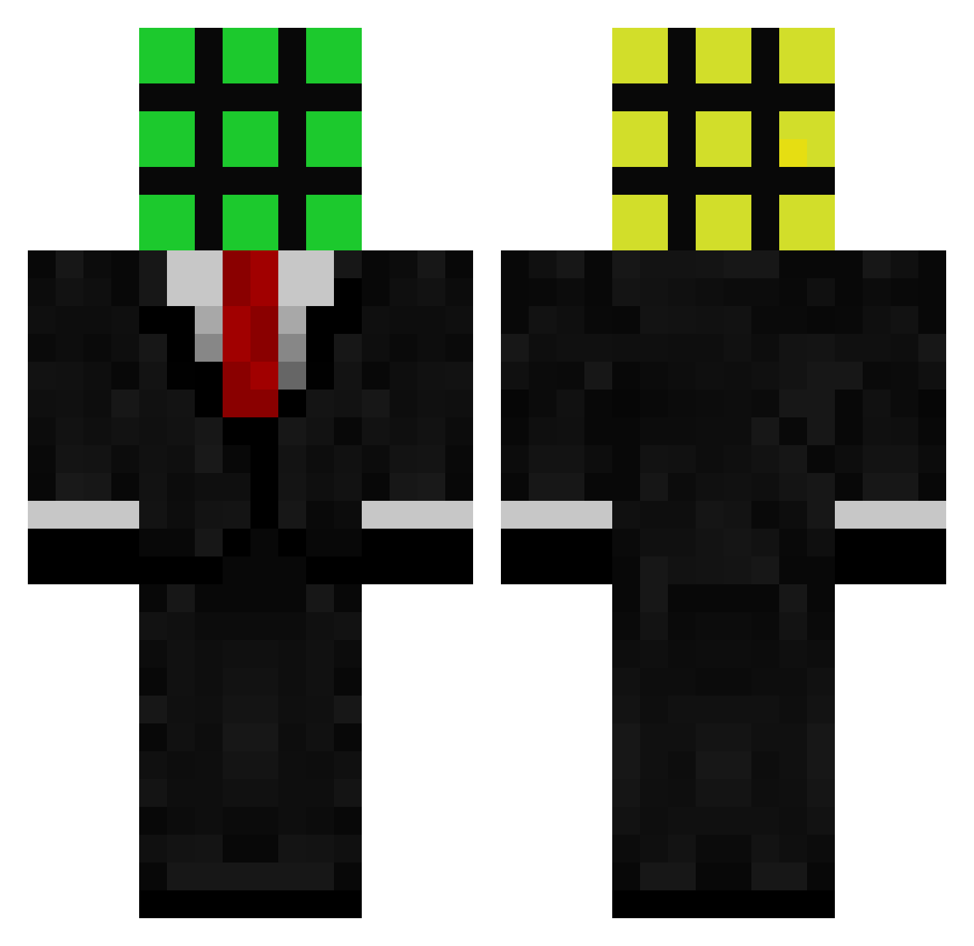 GCM20039 Minecraft skin, front and back view