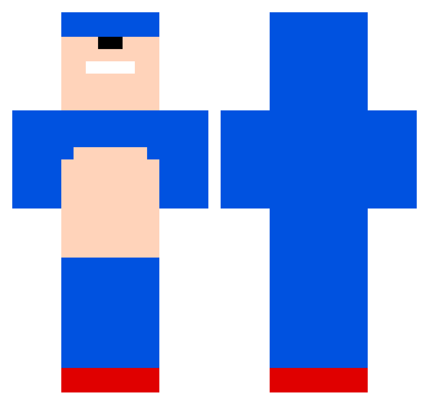 roBnnnnnn Minecraft skin, front and back view