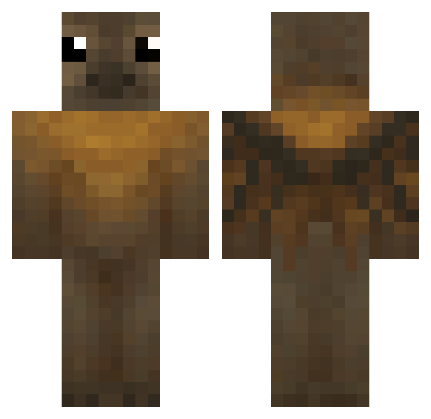 Halloumi1 Minecraft skin, front and back view