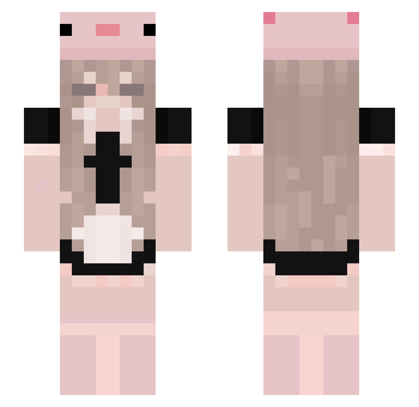 rheumatologist Minecraft skin, front and back view