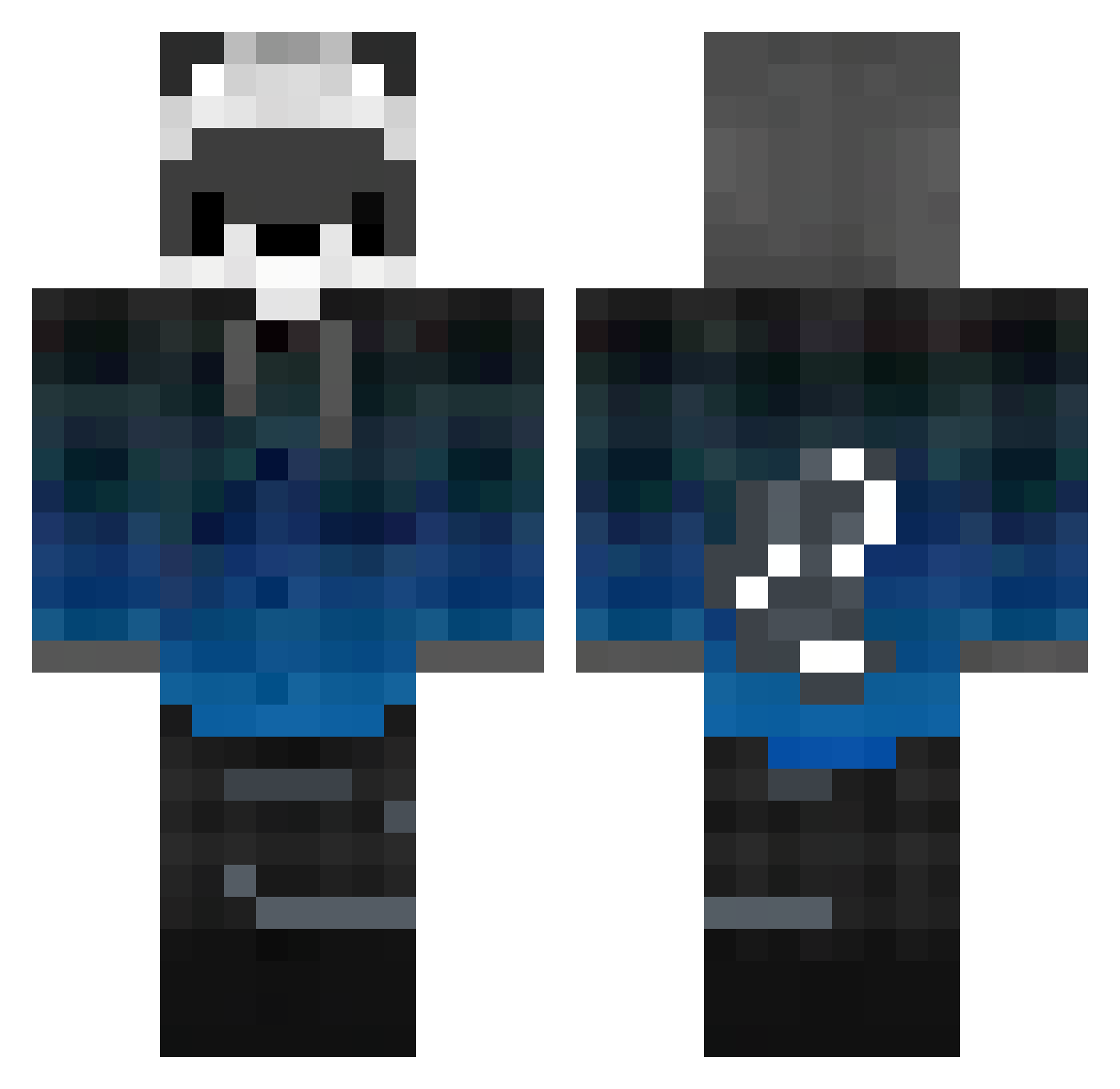 Kxv1n21 Minecraft skin, front and back view