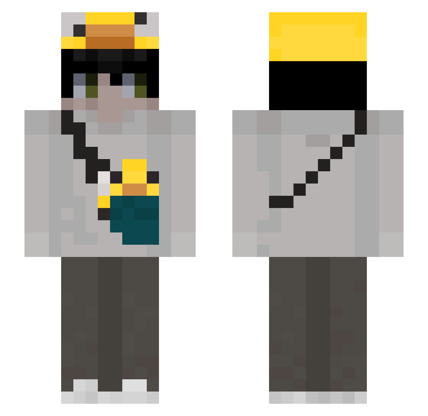Lonix_18 Minecraft skin, front and back view