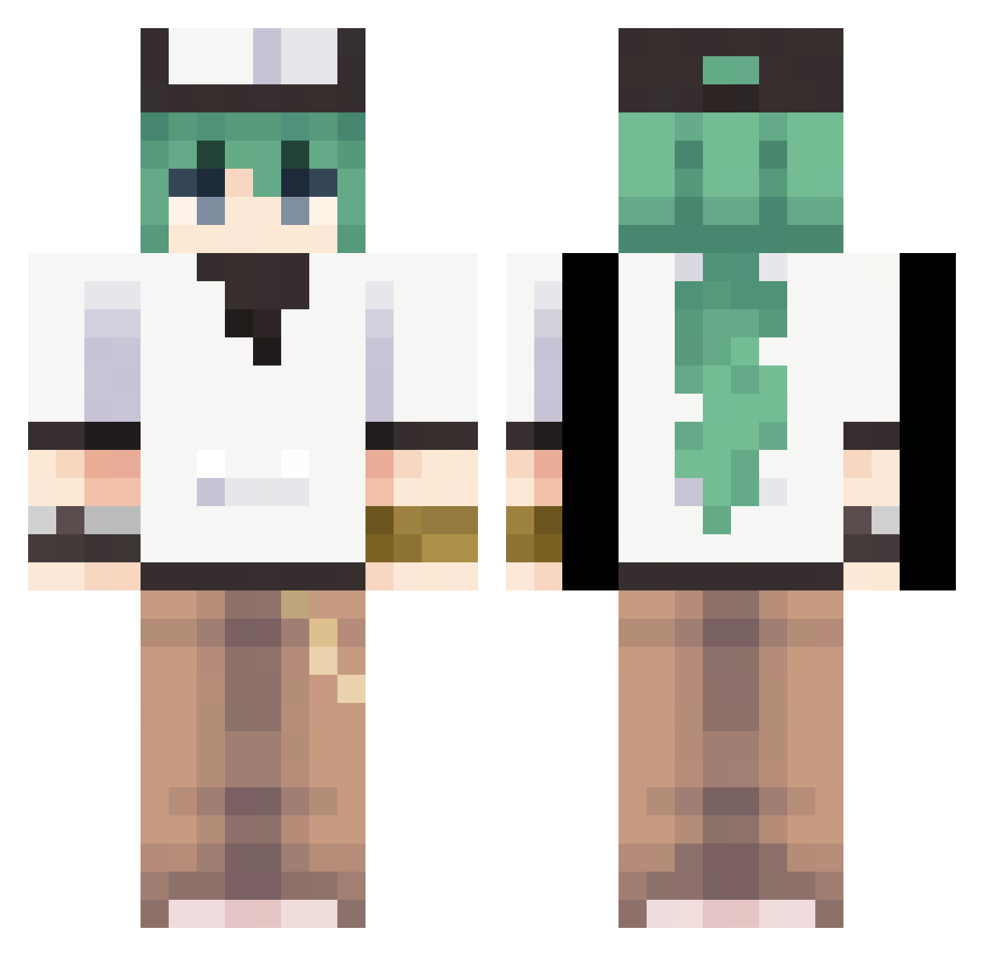 SiscoAlva Minecraft skin, front and back view
