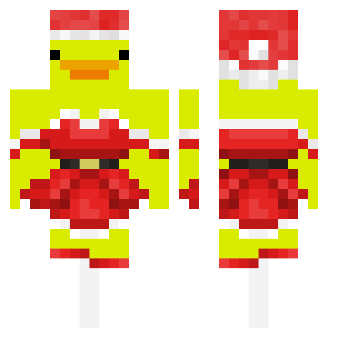 SushiKatana Minecraft skin, front and back view