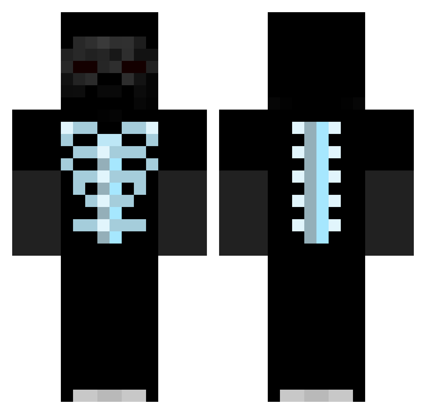 wesiq Minecraft skin, front and back view