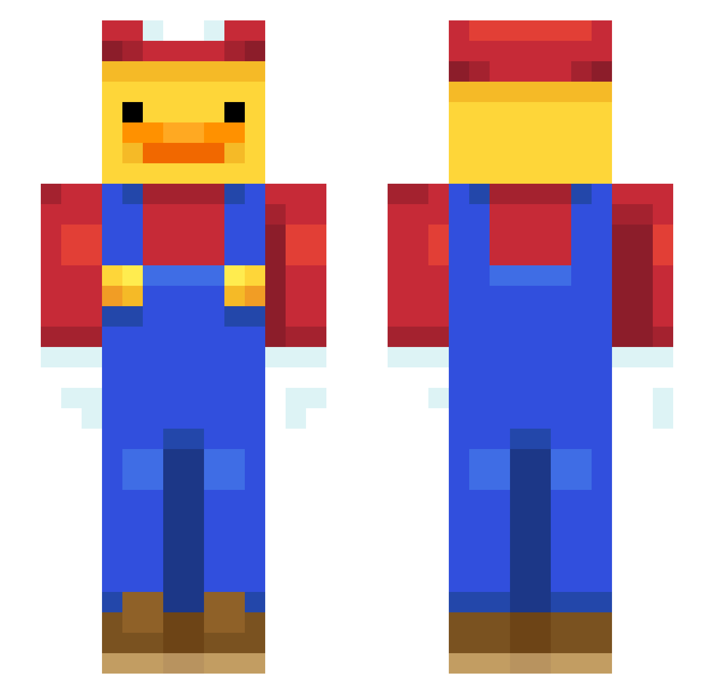 Lannnn_08 Minecraft skin, front and back view
