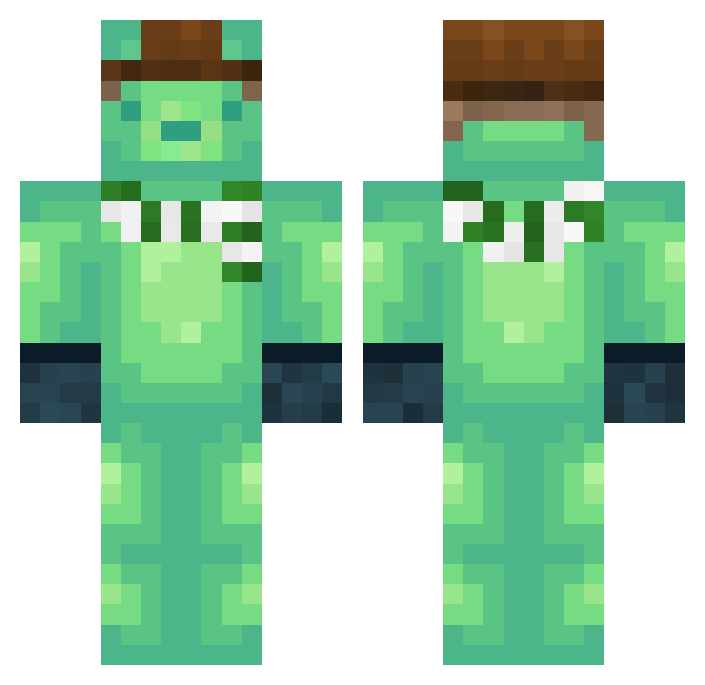 Engibearr_ Minecraft skin, front and back view