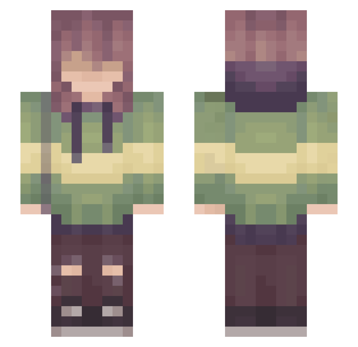 Dogerus0 Minecraft skin, front and back view