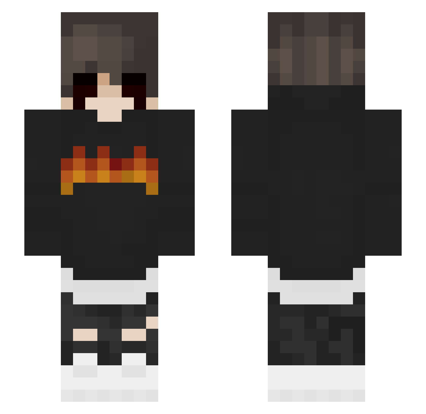 LongDinqDong Minecraft skin, front and back view
